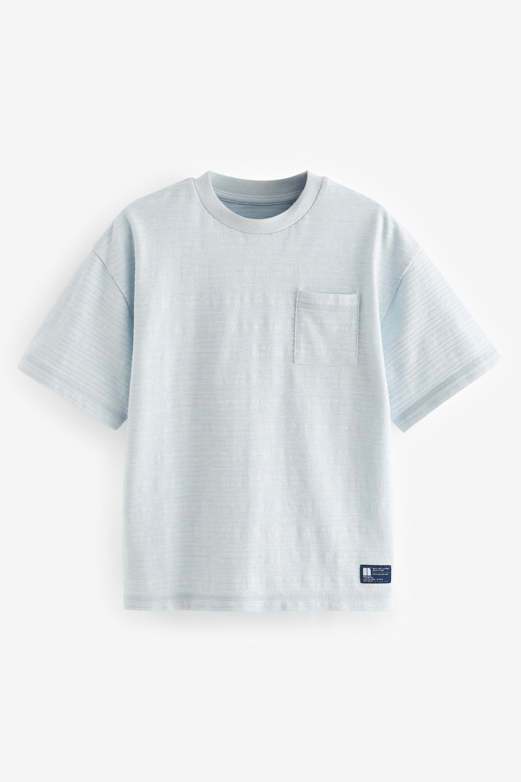 Blue Texture Relax Fit Textured T-Shirt (3-16yrs)