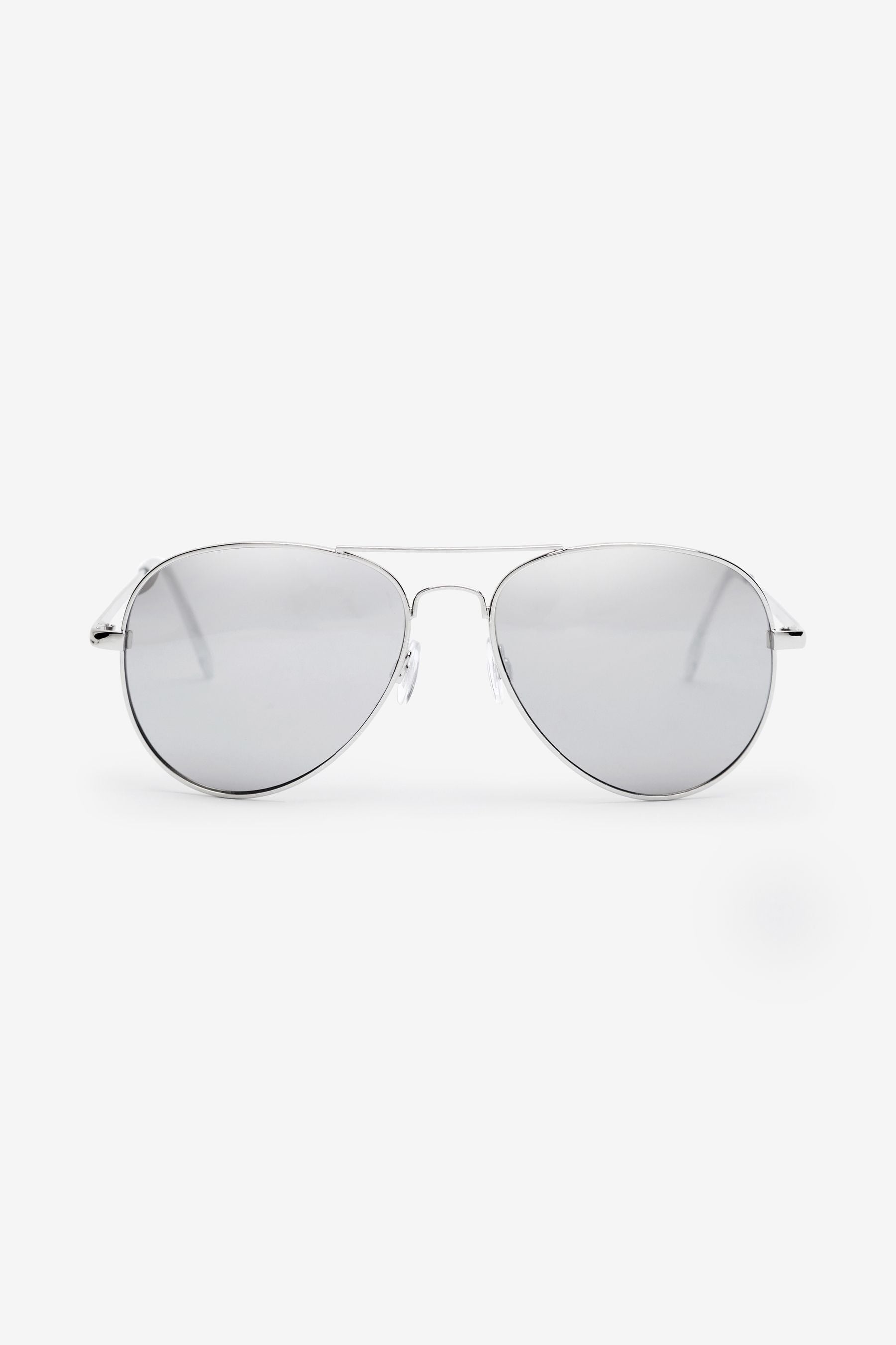 Silver Aviator Style Sunglasses