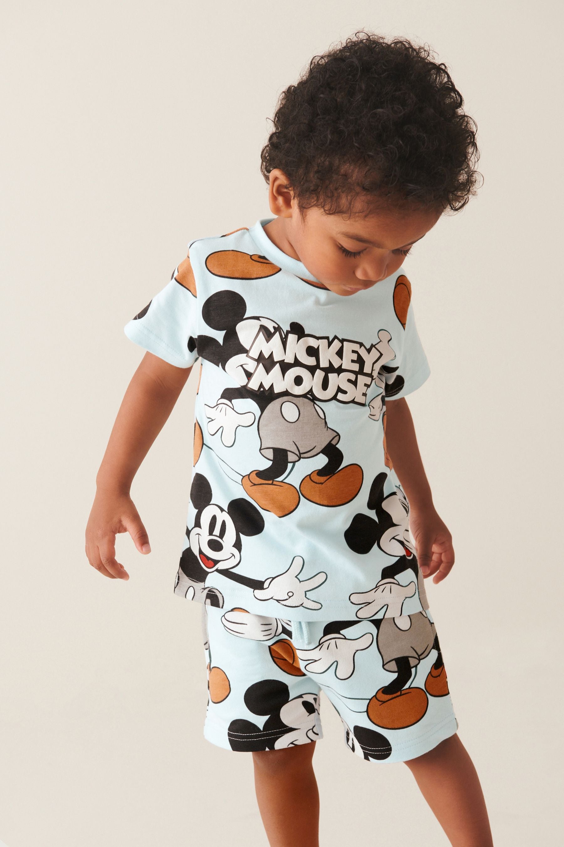 Blue Mickey Short Sleeves T-Shirt and Shorts Set (3mths-8yrs)