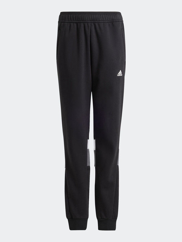 adidas Black Kids Sportswear Tiberio 3 Stripes Colourblock Fleece Joggers