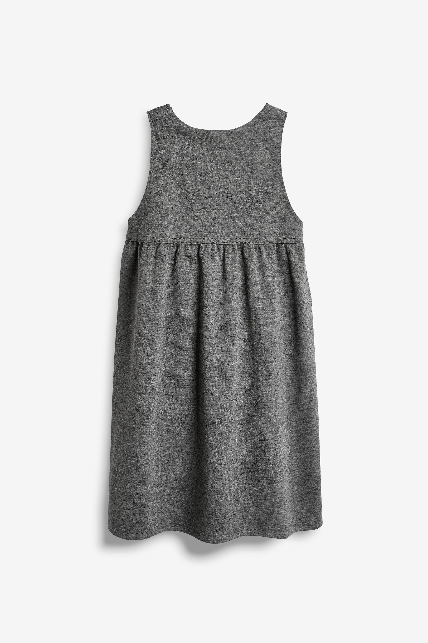 Grey Jersey Stretch Pinafore School Dress (3-14yrs)