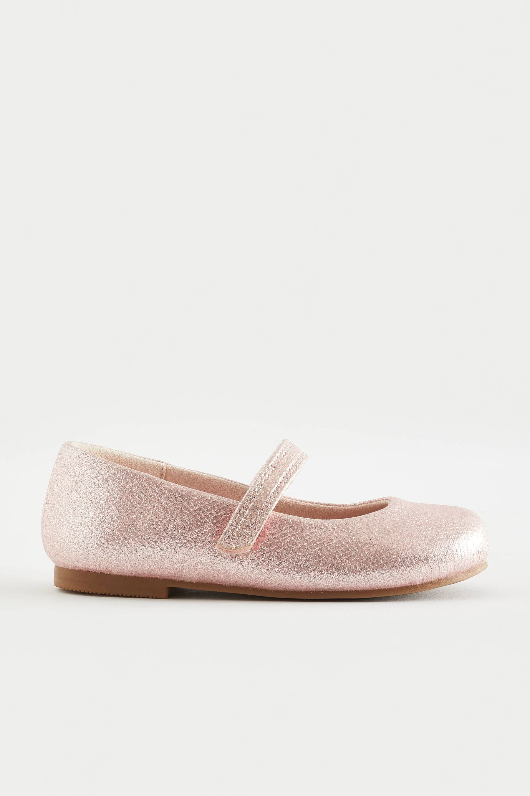 Pink Wide Fit (G) Mary Jane Touch Fastening Occasion Shoes