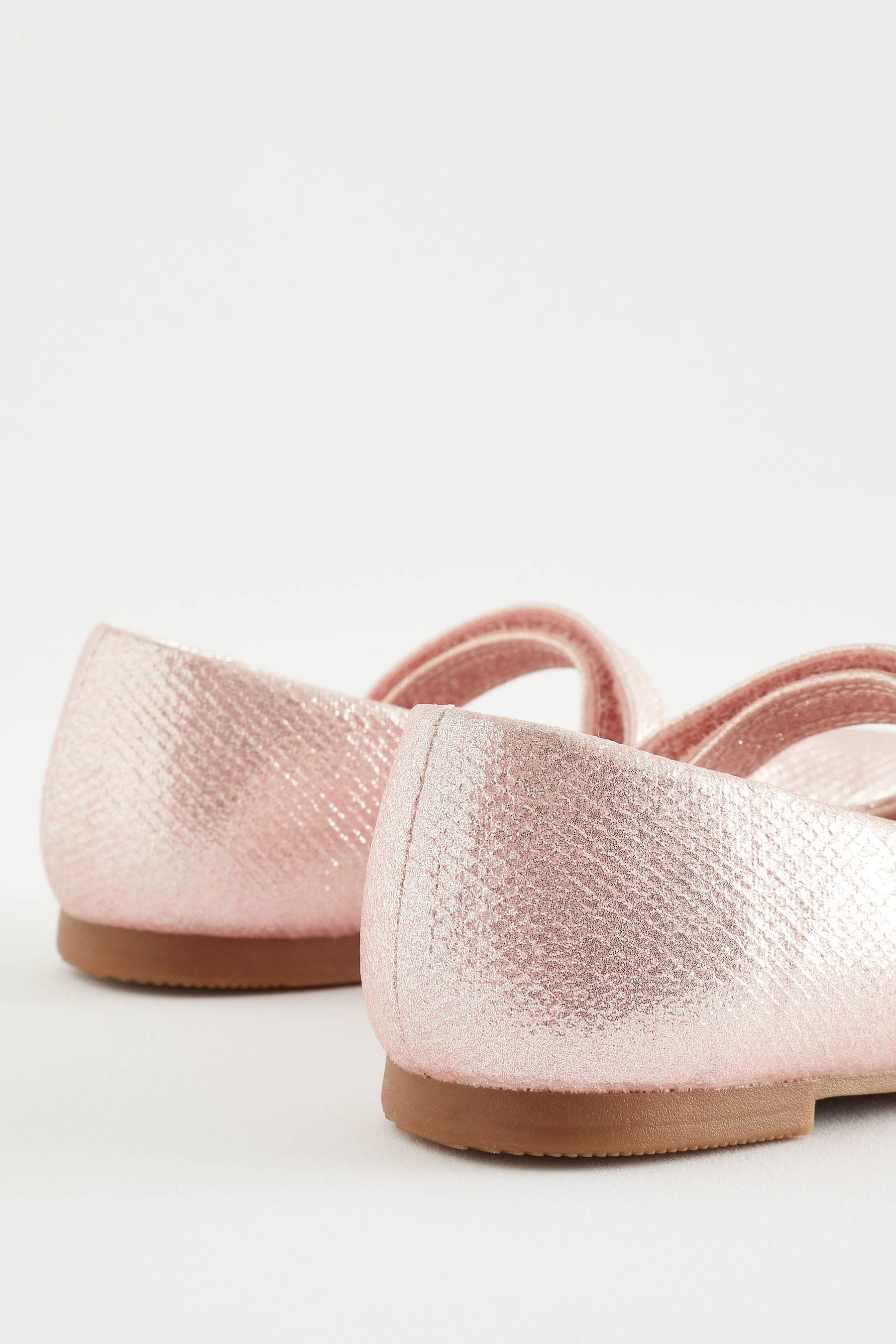 Pink Wide Fit (G) Mary Jane Touch Fastening Occasion Shoes