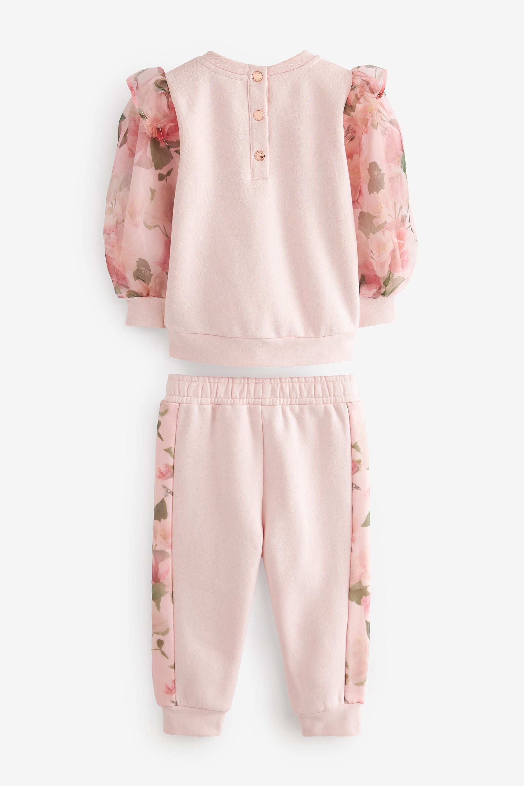 Baker by Ted Baker (0-6yrs) Pink Organza Sweater and Jogger Set