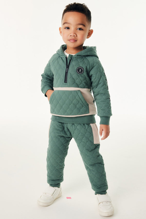 Baker by Ted Baker Green Quilted Hoodie and Jogger Set