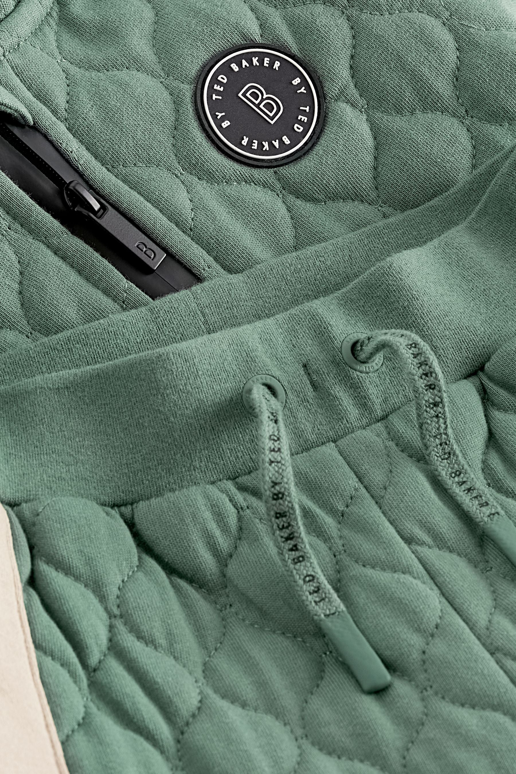 Baker by Ted Baker Green Quilted Hoodie and Jogger Set