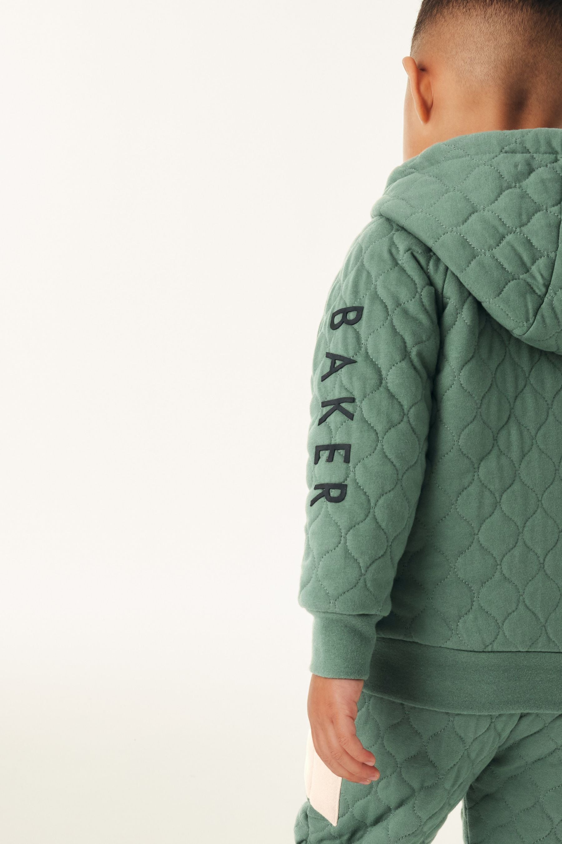 Baker by Ted Baker Green Quilted Hoodie and Jogger Set