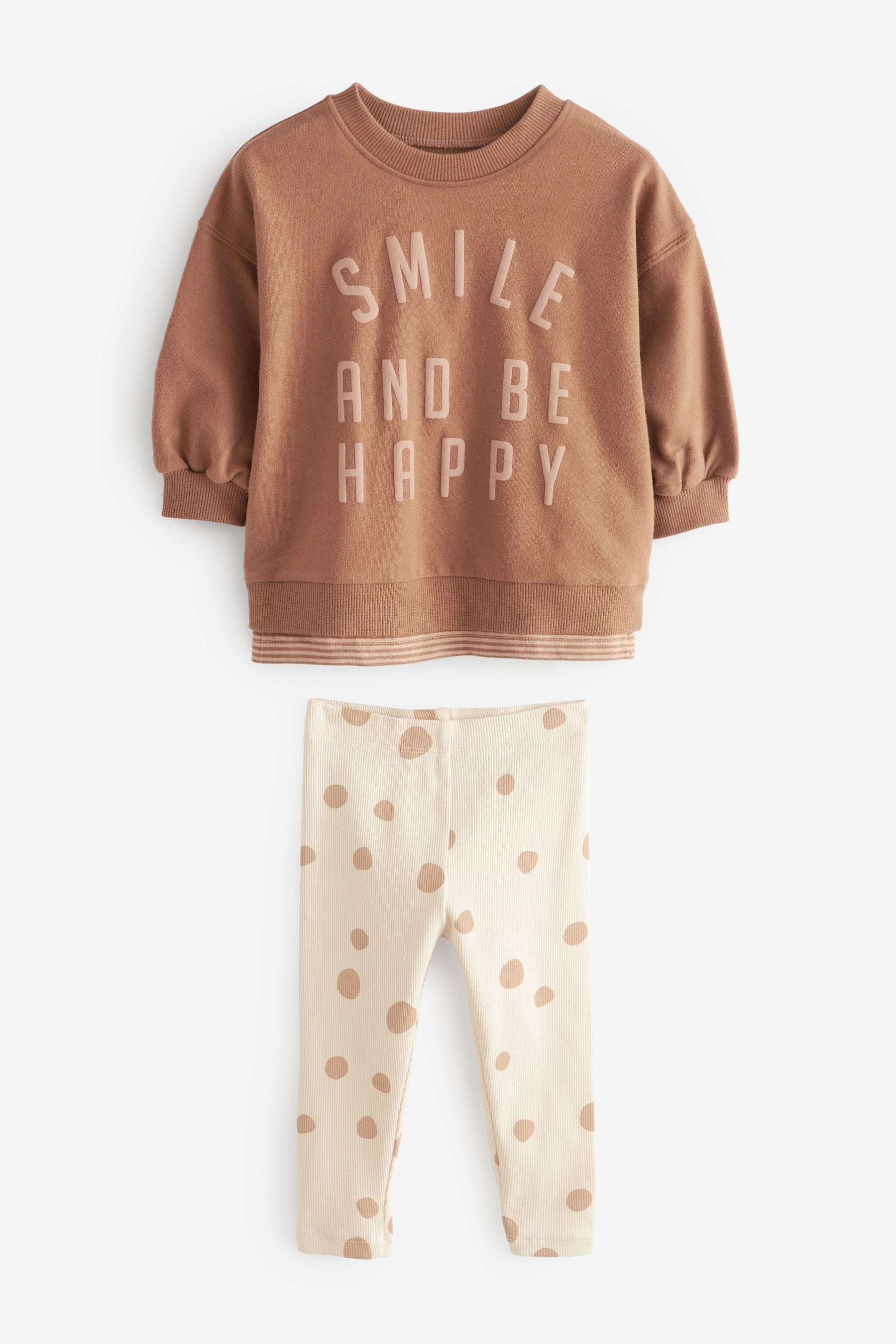 Brown Spot Top and Legging Set (3mths-7yrs)