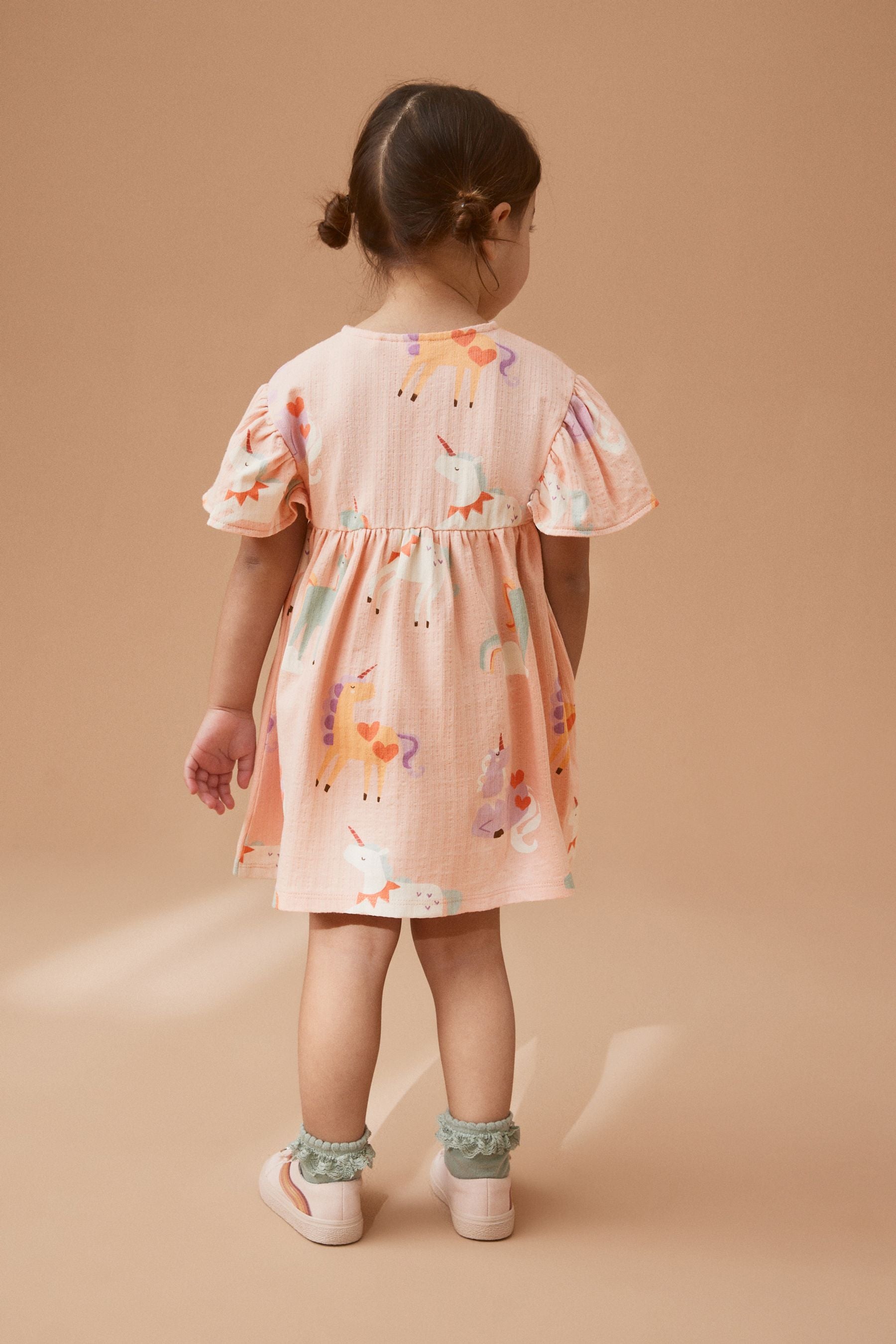 Pink Unicorn Wrap Jersey Dress (3mths-7yrs)