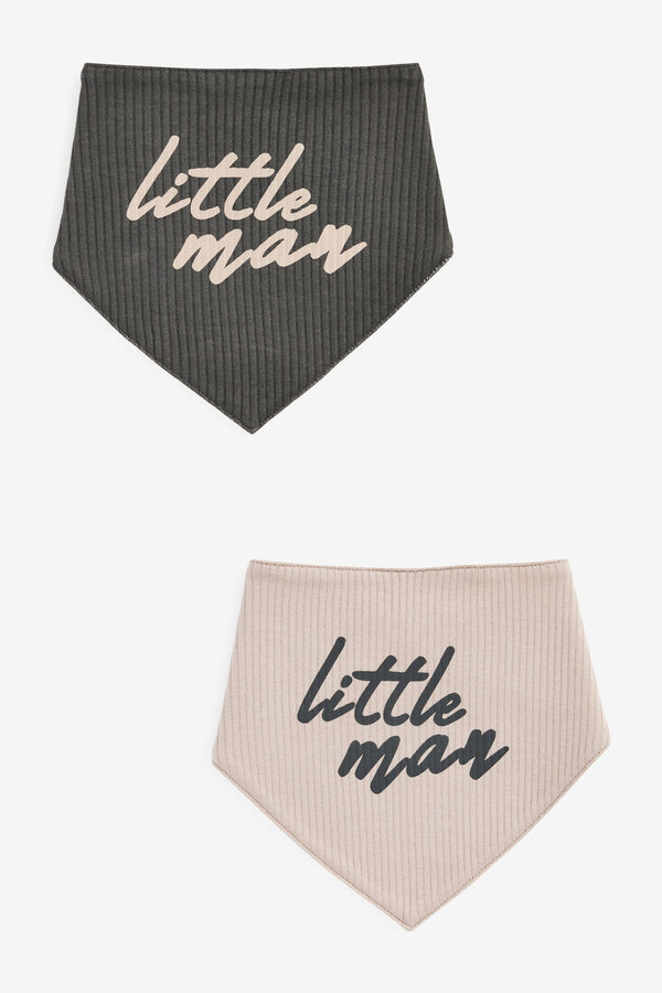 Monochrome Dribble Baby Bibs 2 Pack