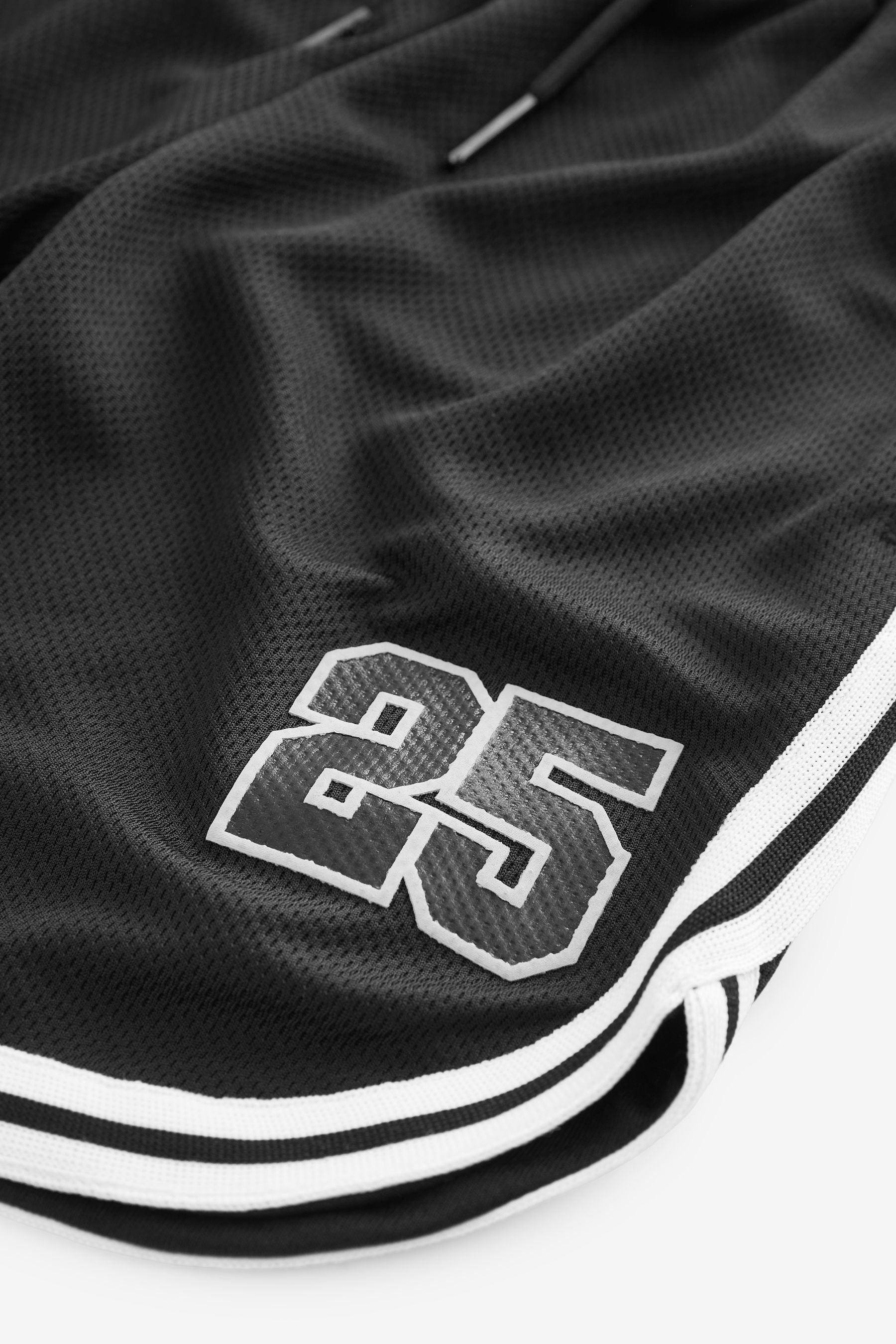 Black Mesh Basketball Style Shorts (3-16yrs)