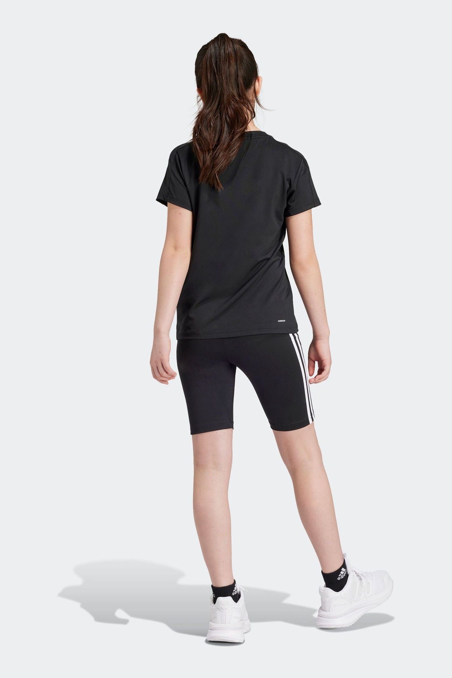 adidas Black Kids Train Essentials T-Shirt and Shorts Set