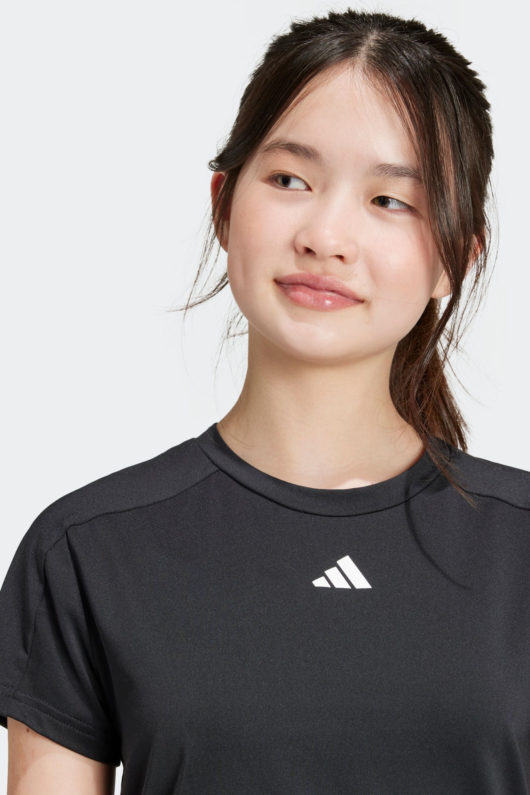 adidas Black Kids Train Essentials T-Shirt and Shorts Set