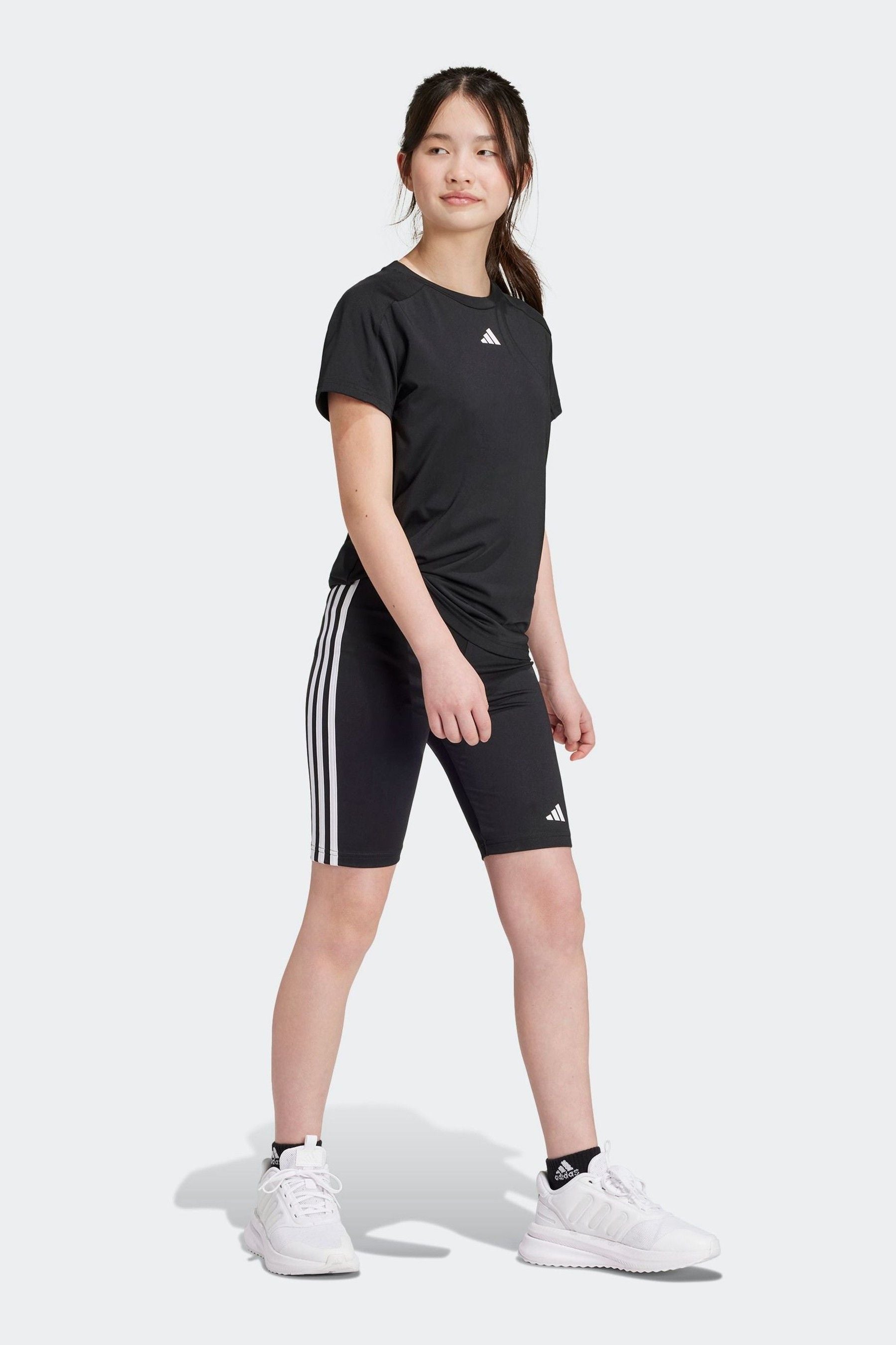 adidas Black Kids Train Essentials T-Shirt and Shorts Set