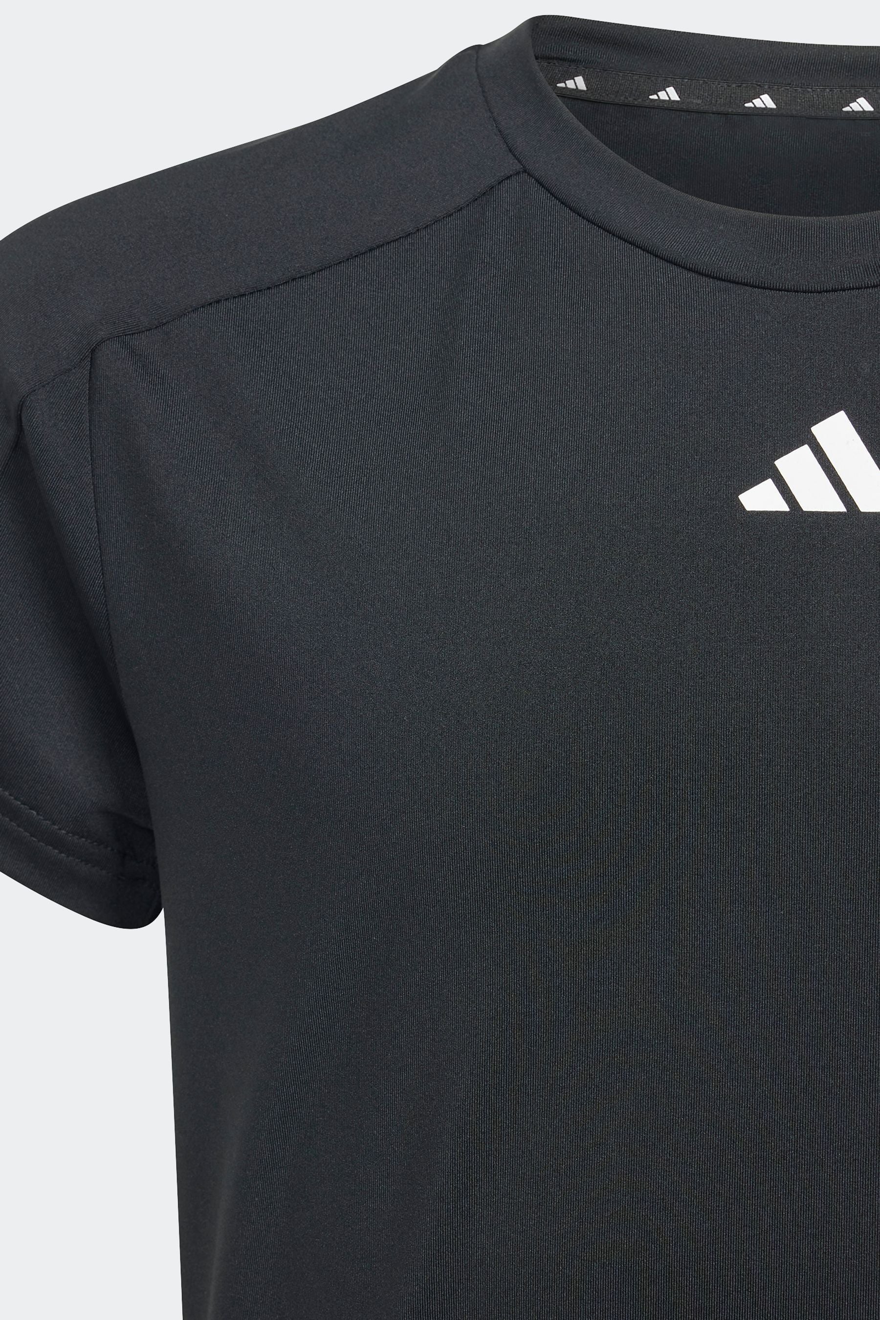 adidas Black Kids Train Essentials T-Shirt and Shorts Set