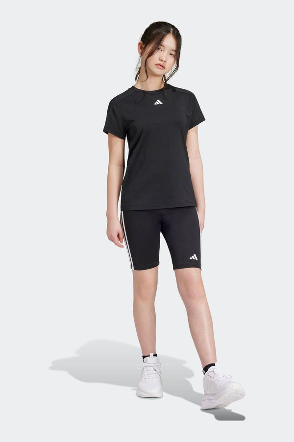 adidas Black Kids Train Essentials T-Shirt and Shorts Set