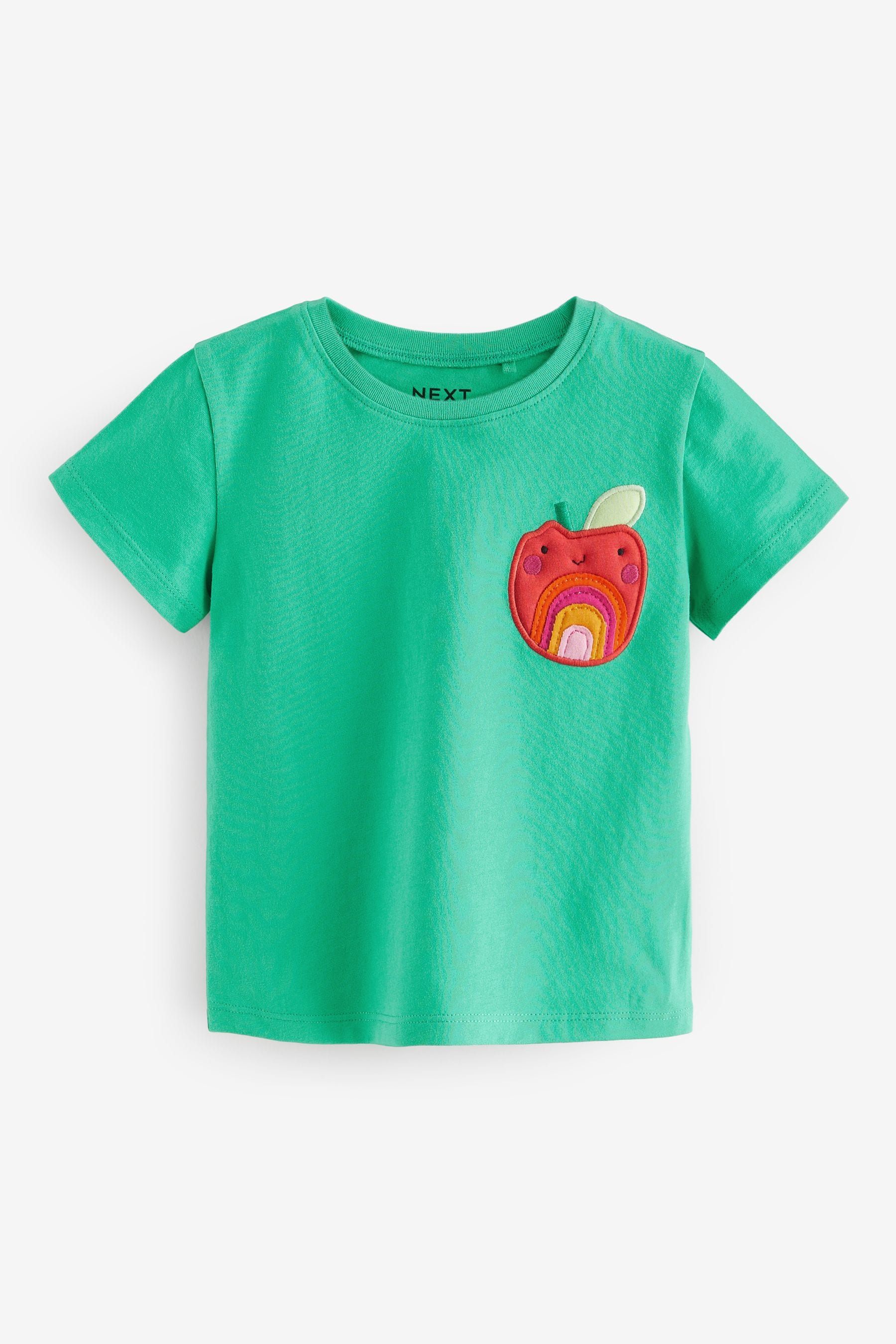 Green Veggie Short Sleeve 100% Cotton T-Shirts 4 Pack (3mths-7yrs)