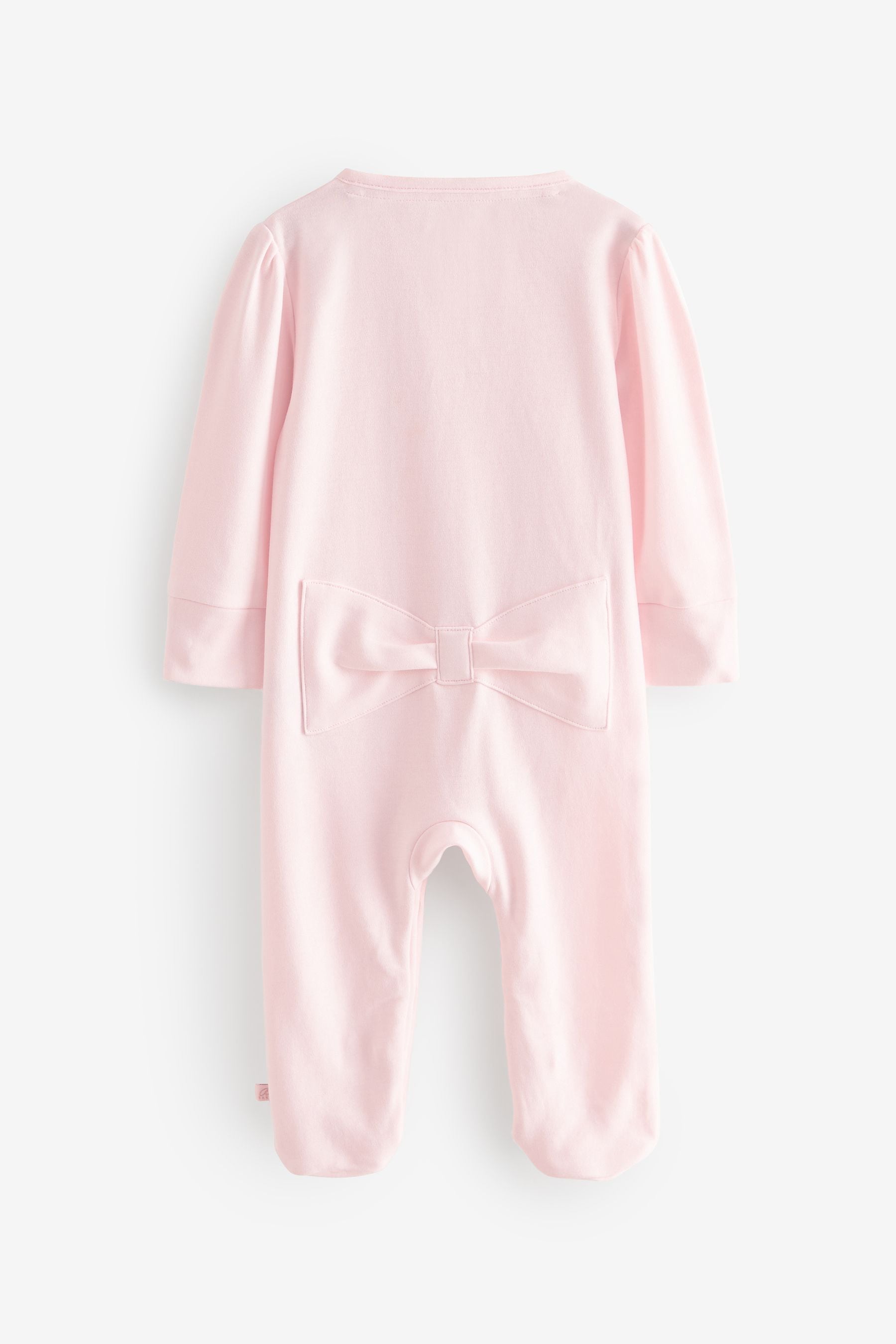 Pink Baker by Ted Baker Bow Sleepsuit And Hat Set