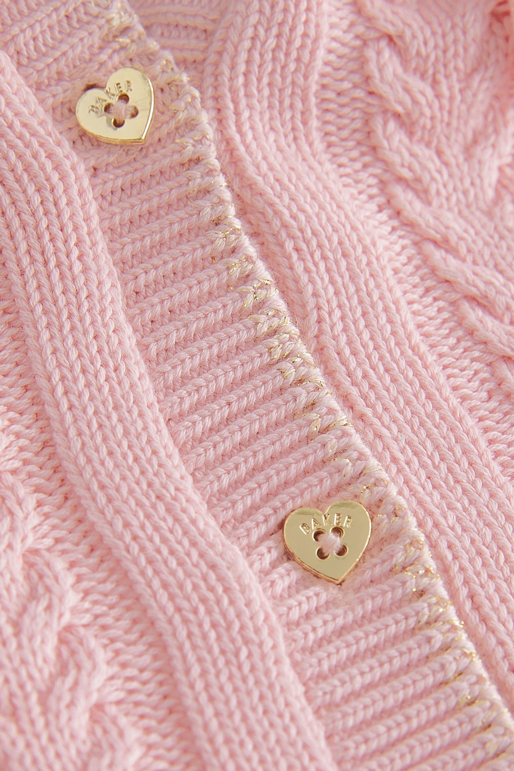 Pink Baker by Ted Baker Cream Knitted Coatigan