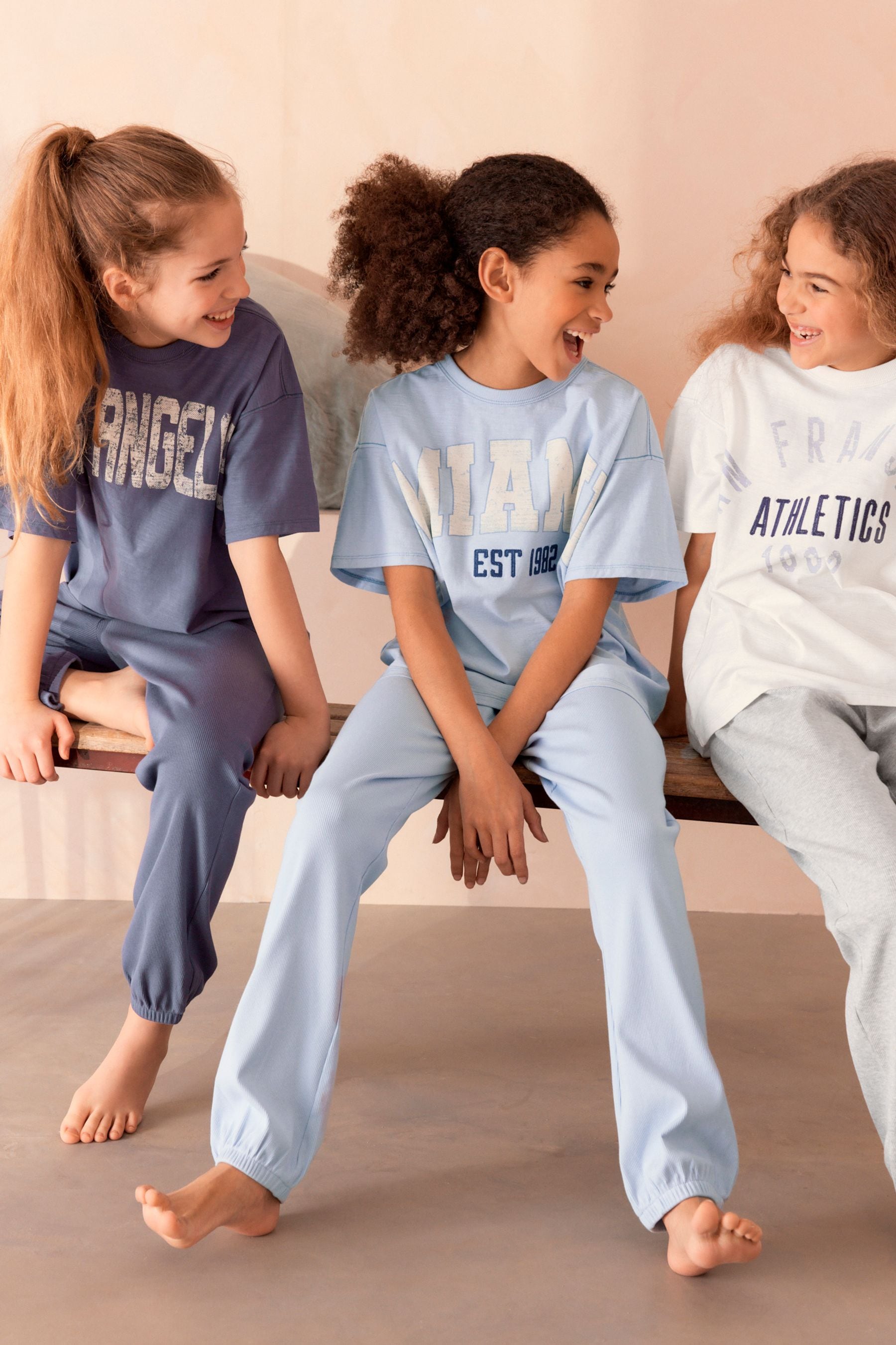 Blue/ White/ Grey Joggers Pyjamas 3 Pack (3-16yrs)