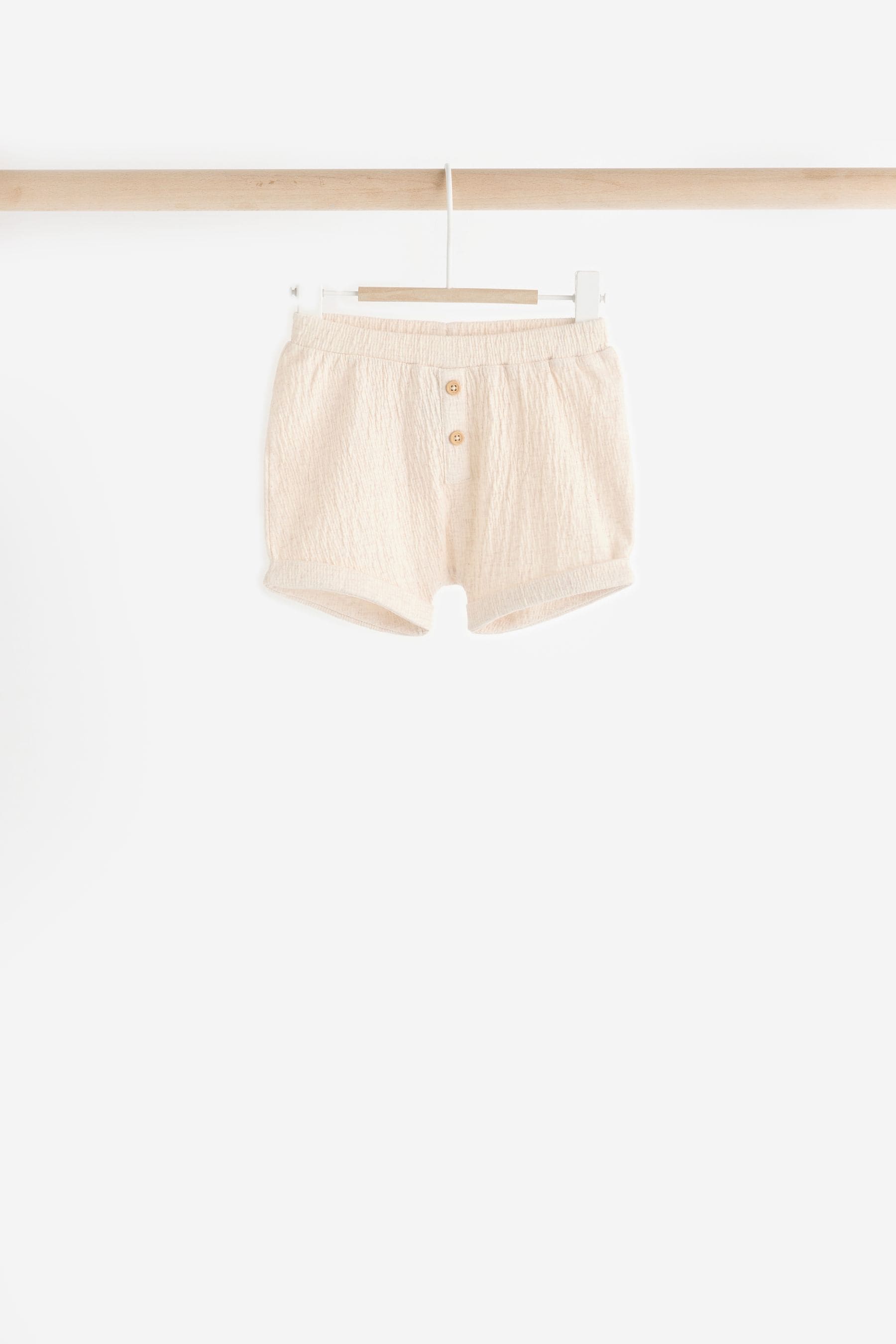 Ecru/Tan Baby T-Shirt And Shorts Set