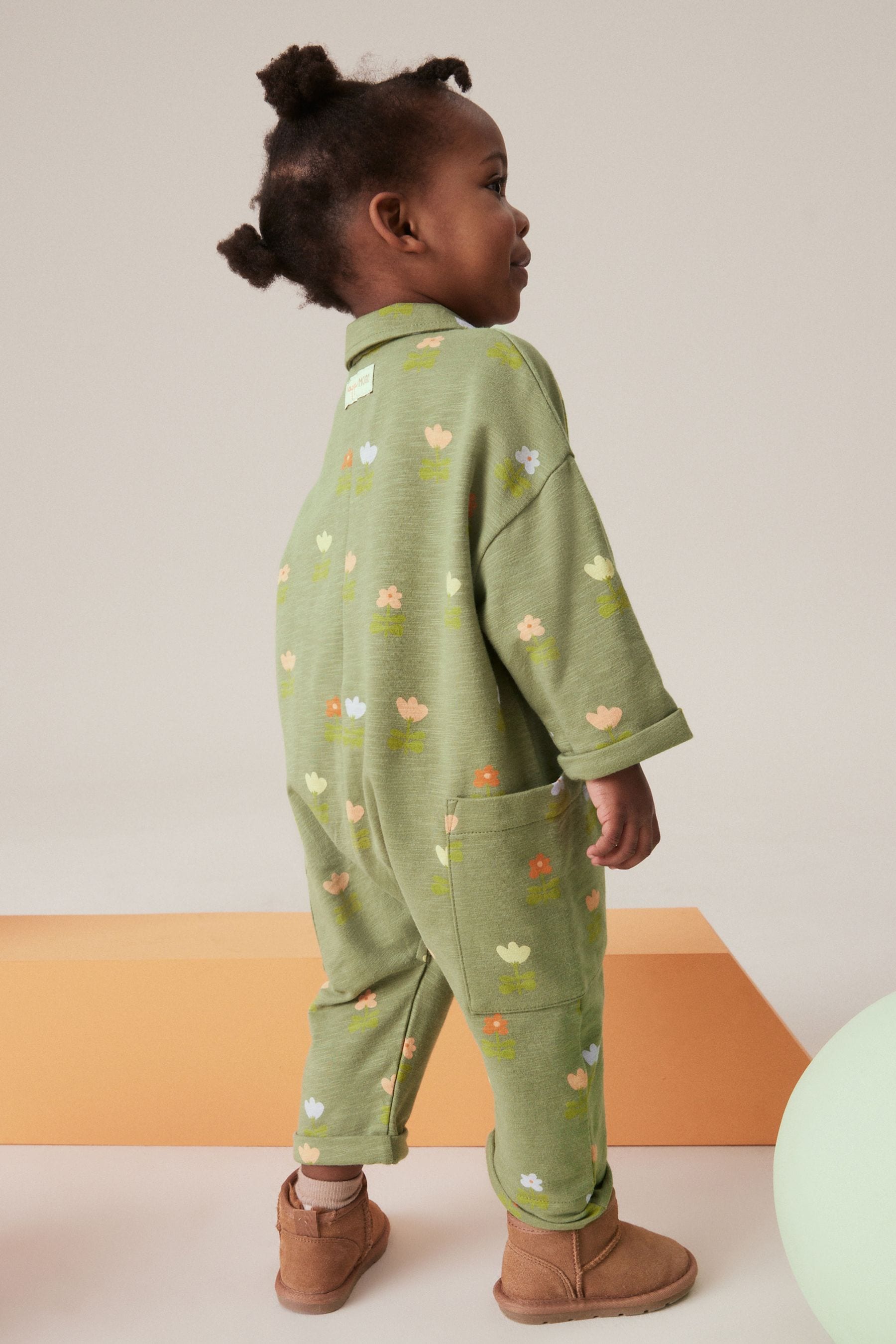 Green Long Sleeve Jumpsuit (3mths-7yrs)