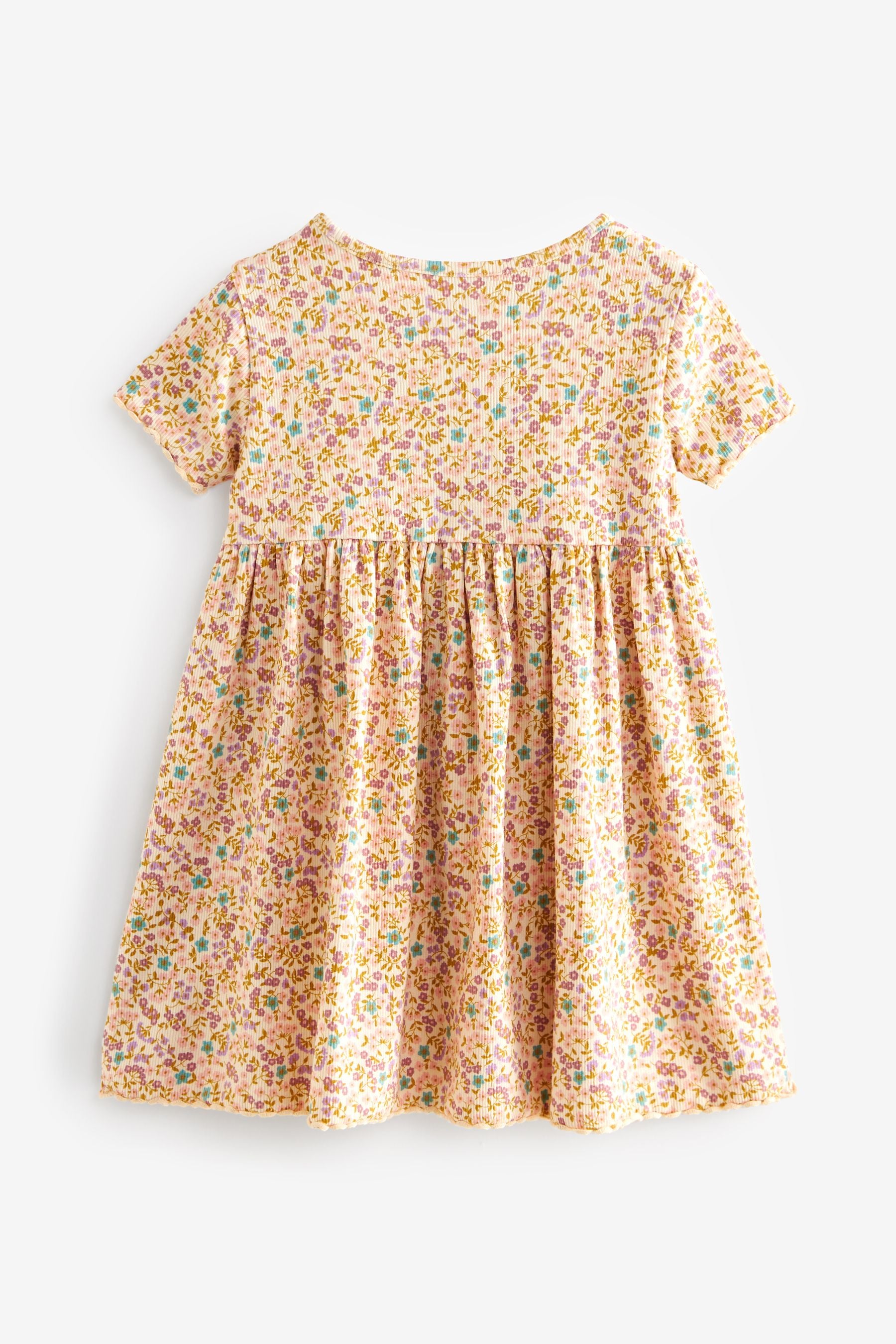 Multi Short Sleeve Rib Jersey Dress (3mths-7yrs)