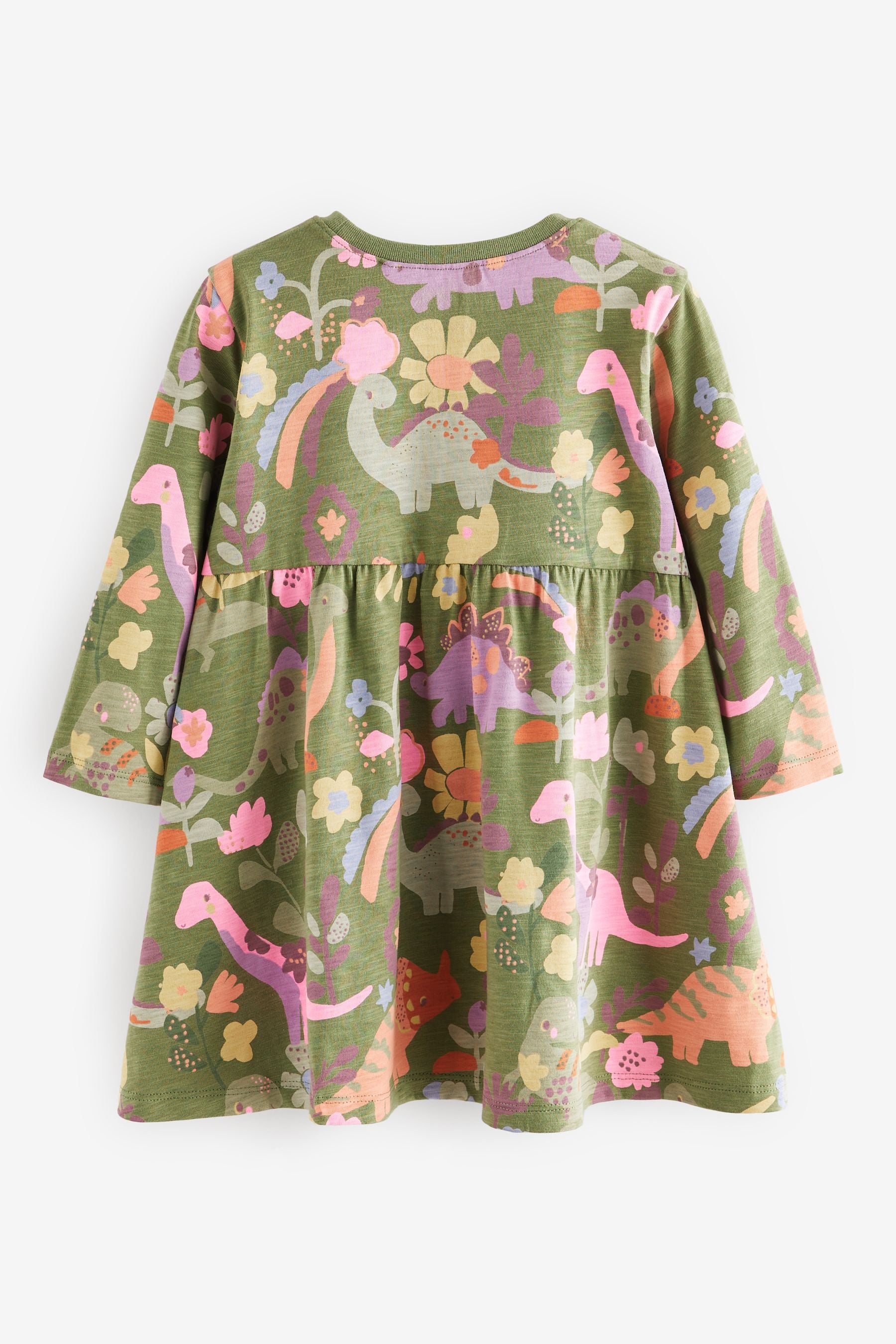 Green Character 100% Cotton Long Sleeve Jersey Dress (3mths-7yrs)