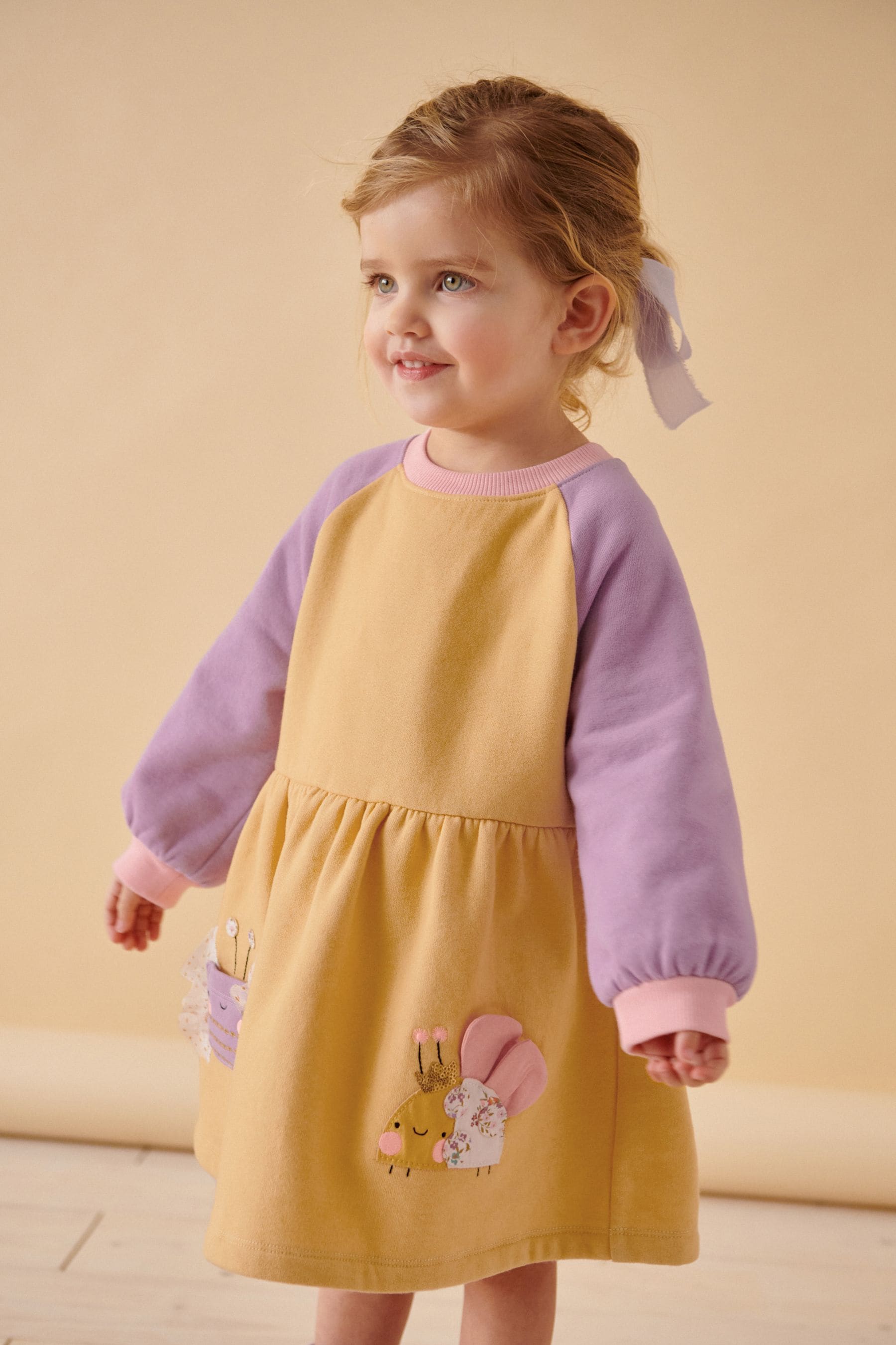 Yellow Long Sleeve Jumper Dress (3mths-7yrs)