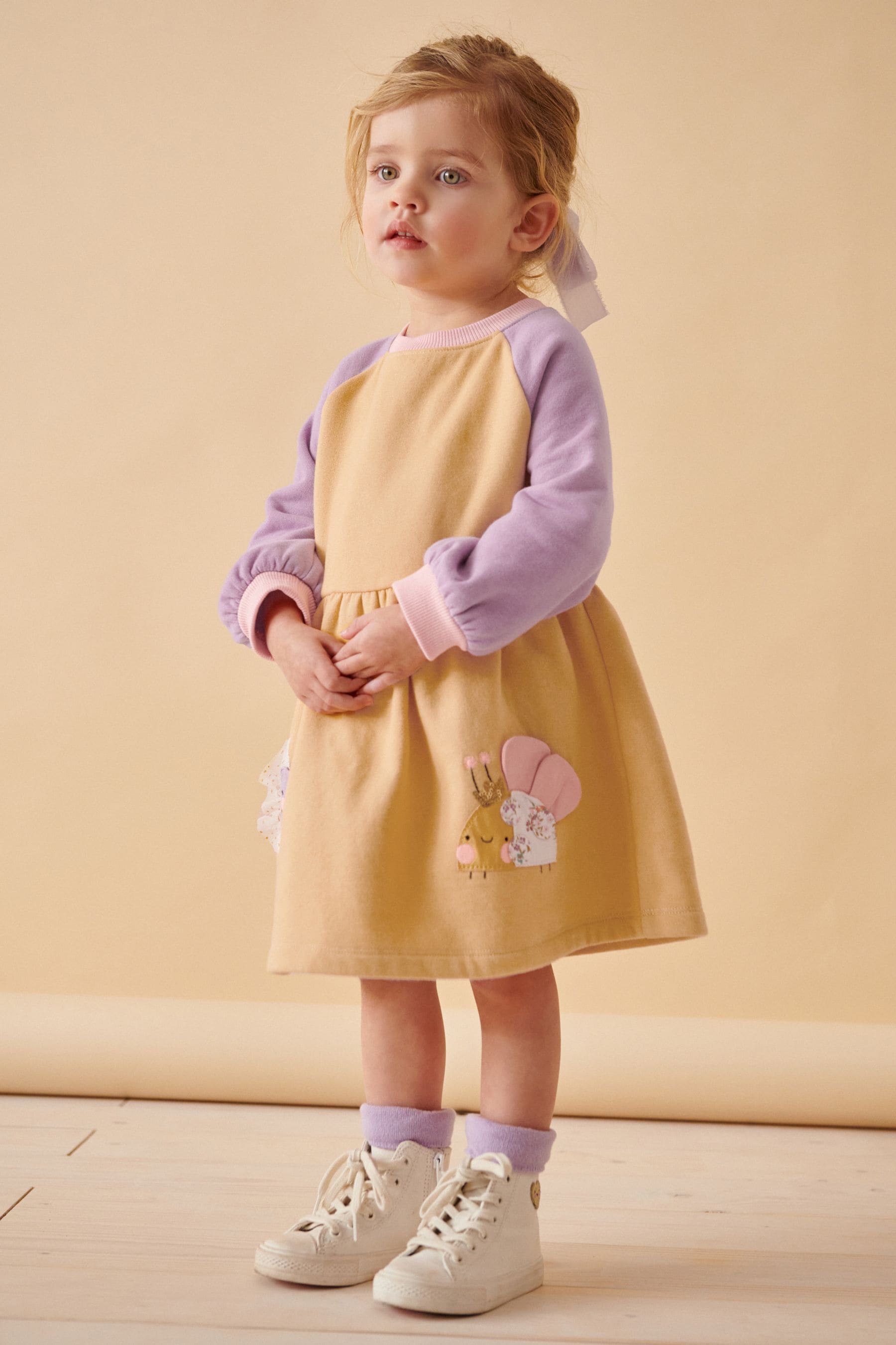 Yellow Long Sleeve Jumper Dress (3mths-7yrs)