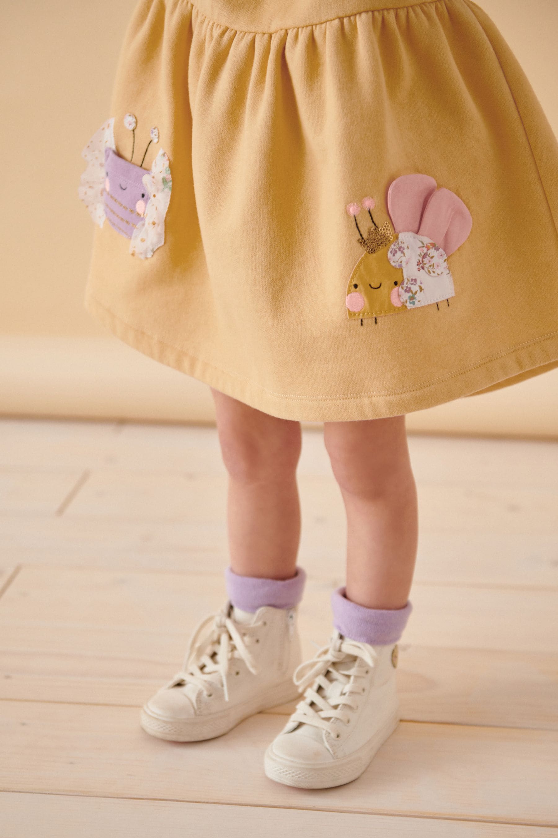 Yellow Long Sleeve Jumper Dress (3mths-7yrs)