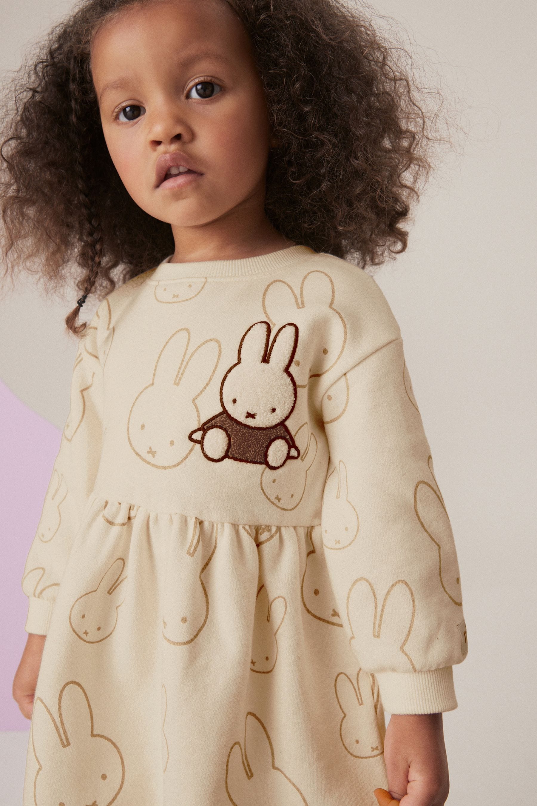 Neutral Miffy Long Sleeve Sweat Dress and Leggings Set (3mths-7yrs)