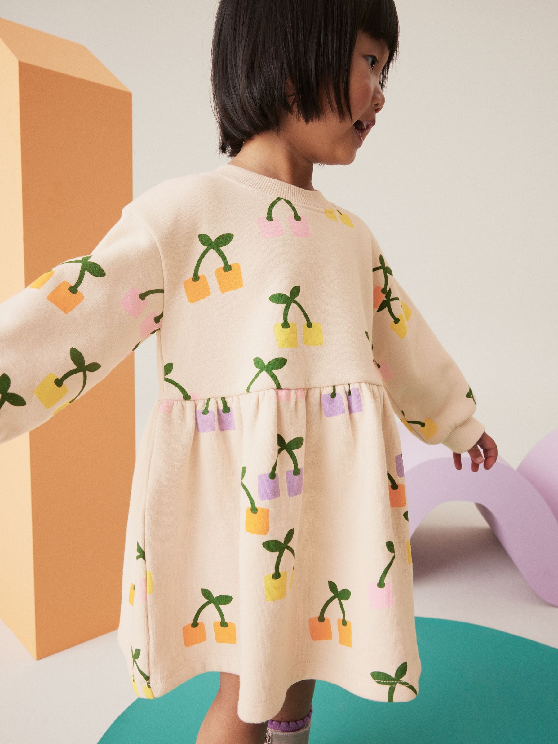 Multi Long Sleeve Jumper Dress (3mths-7yrs)