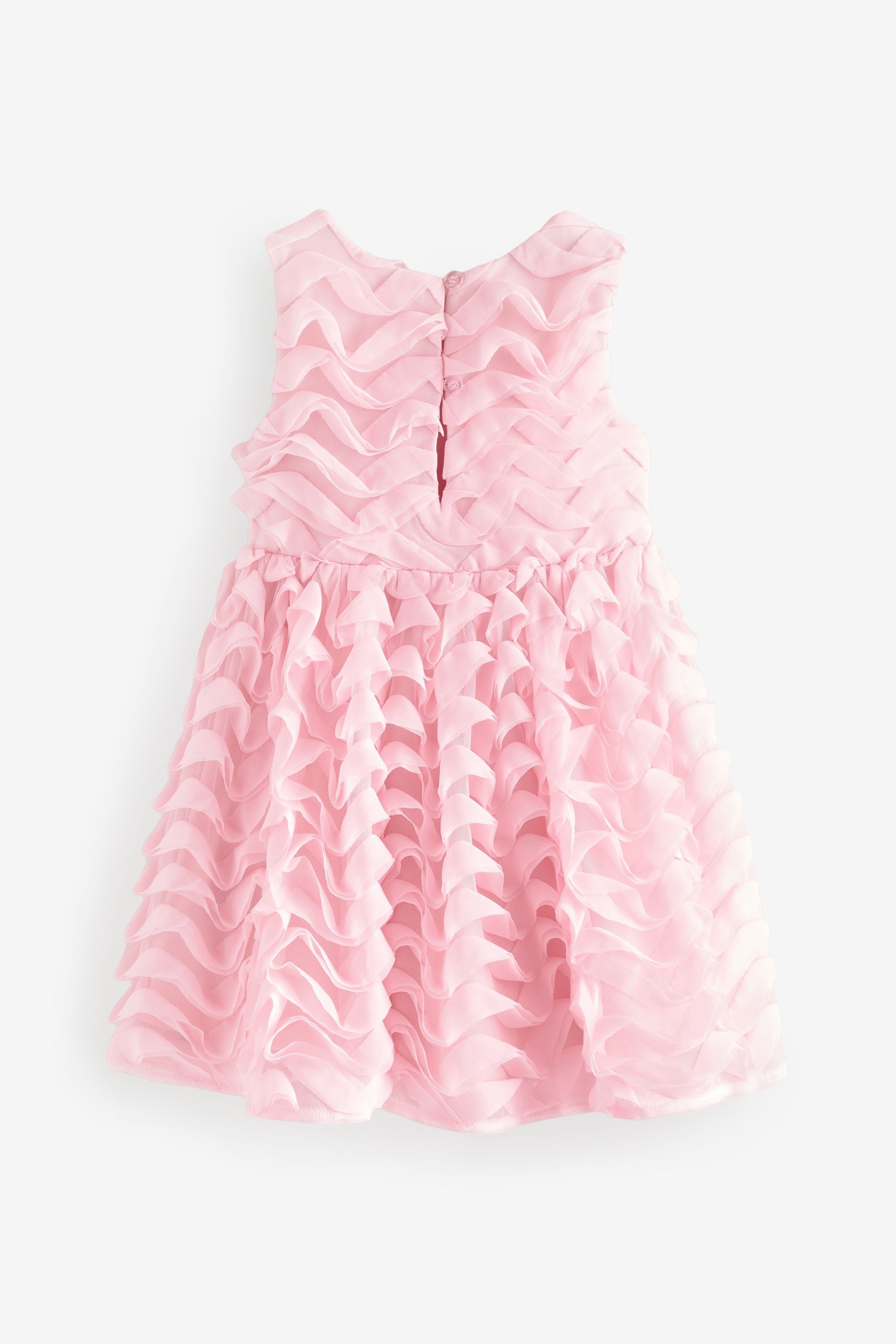 Pink Sleeveless Mesh Dress (3mths-7yrs)