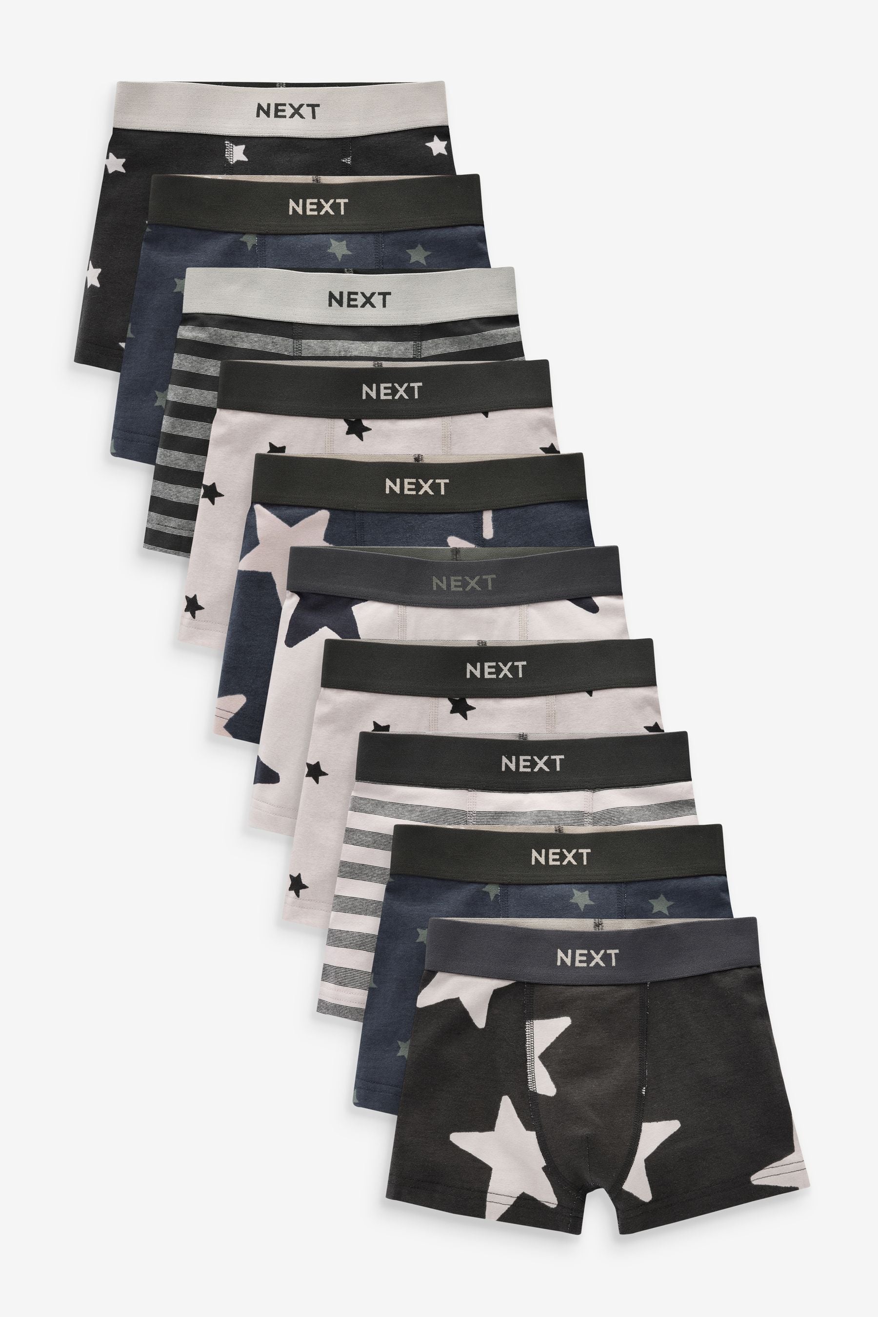 Monochrome Stars and Stripes Trunks 10 Pack (2-12yrs)