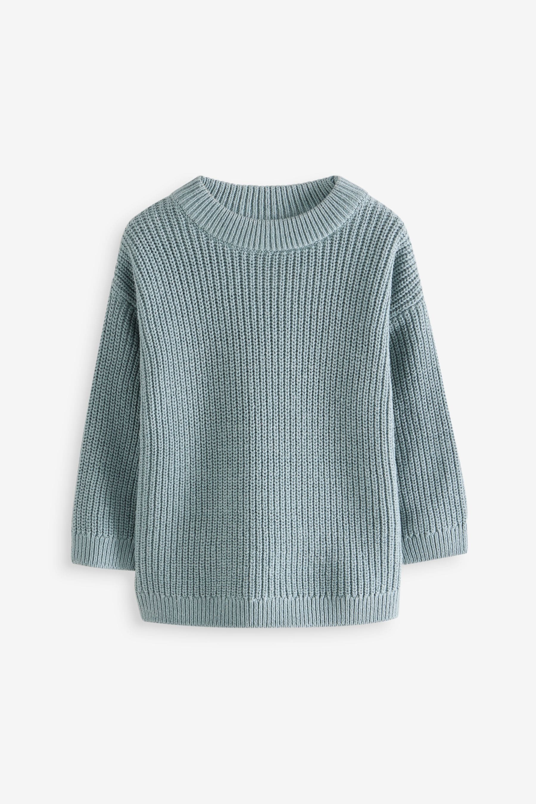 Blue Crew Neck Knitted Jumper (3mths-7yrs)