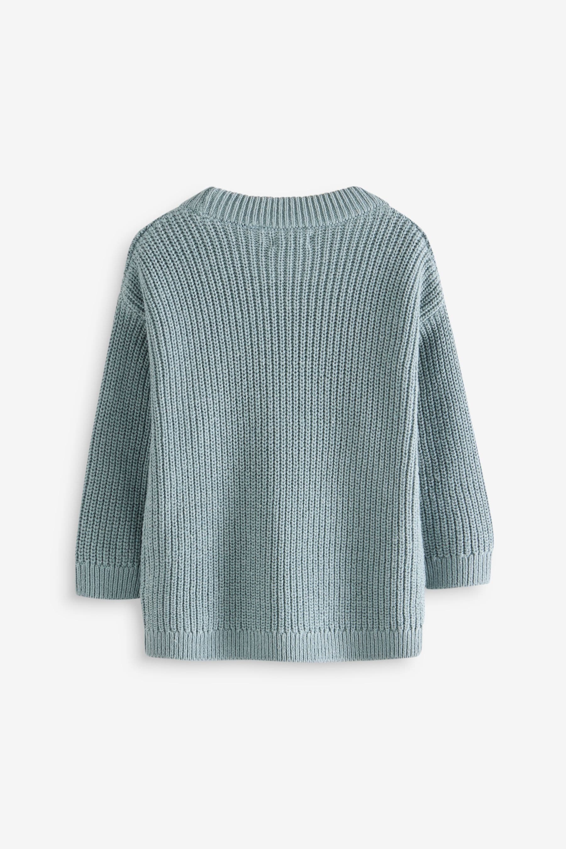 Blue Crew Neck Knitted Jumper (3mths-7yrs)