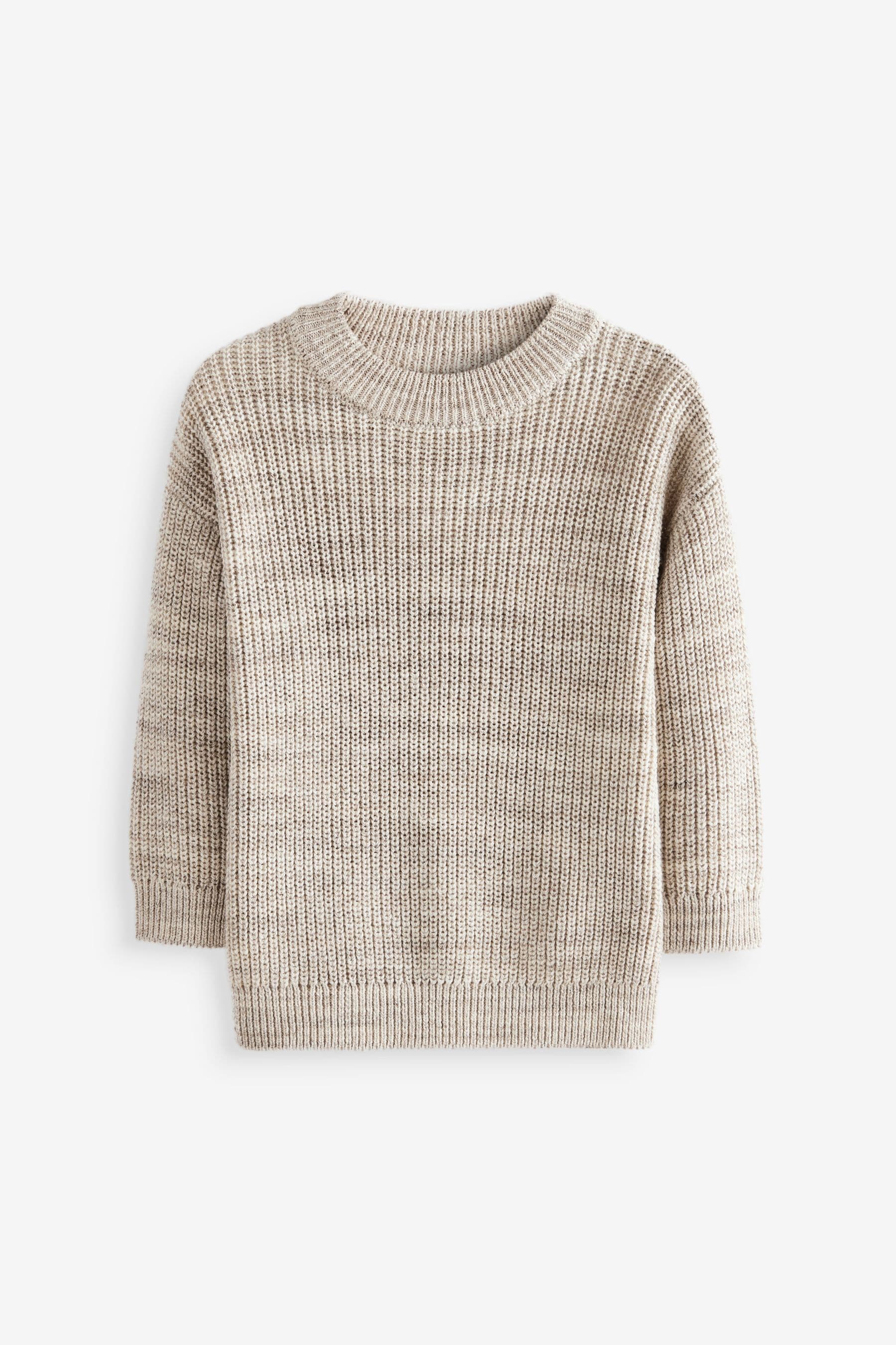 Neutral Crew Neck Knitted Jumper (3mths-7yrs)