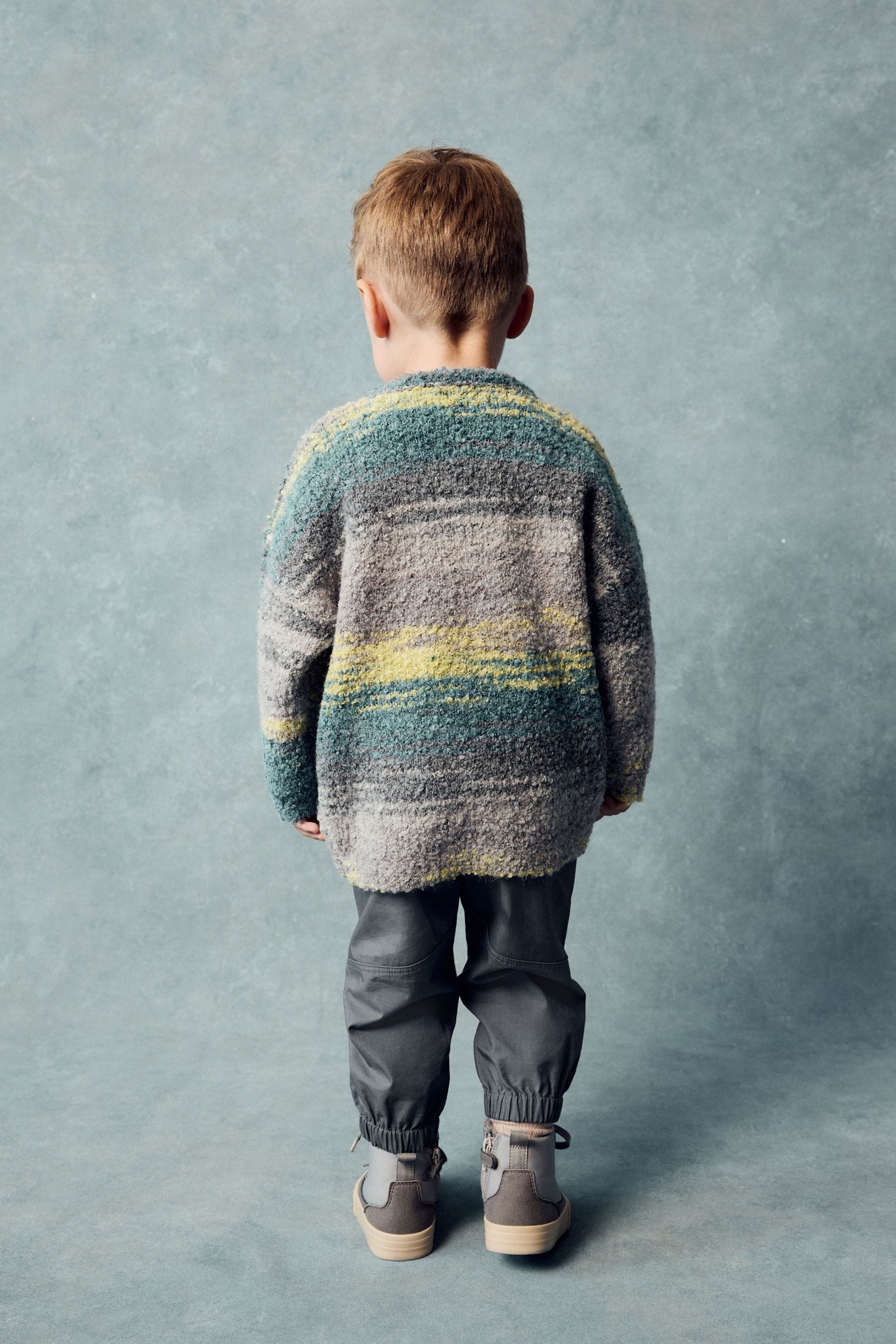 Blue/Green Long Sleeve Crew Neck Jumper (3mths-7yrs)