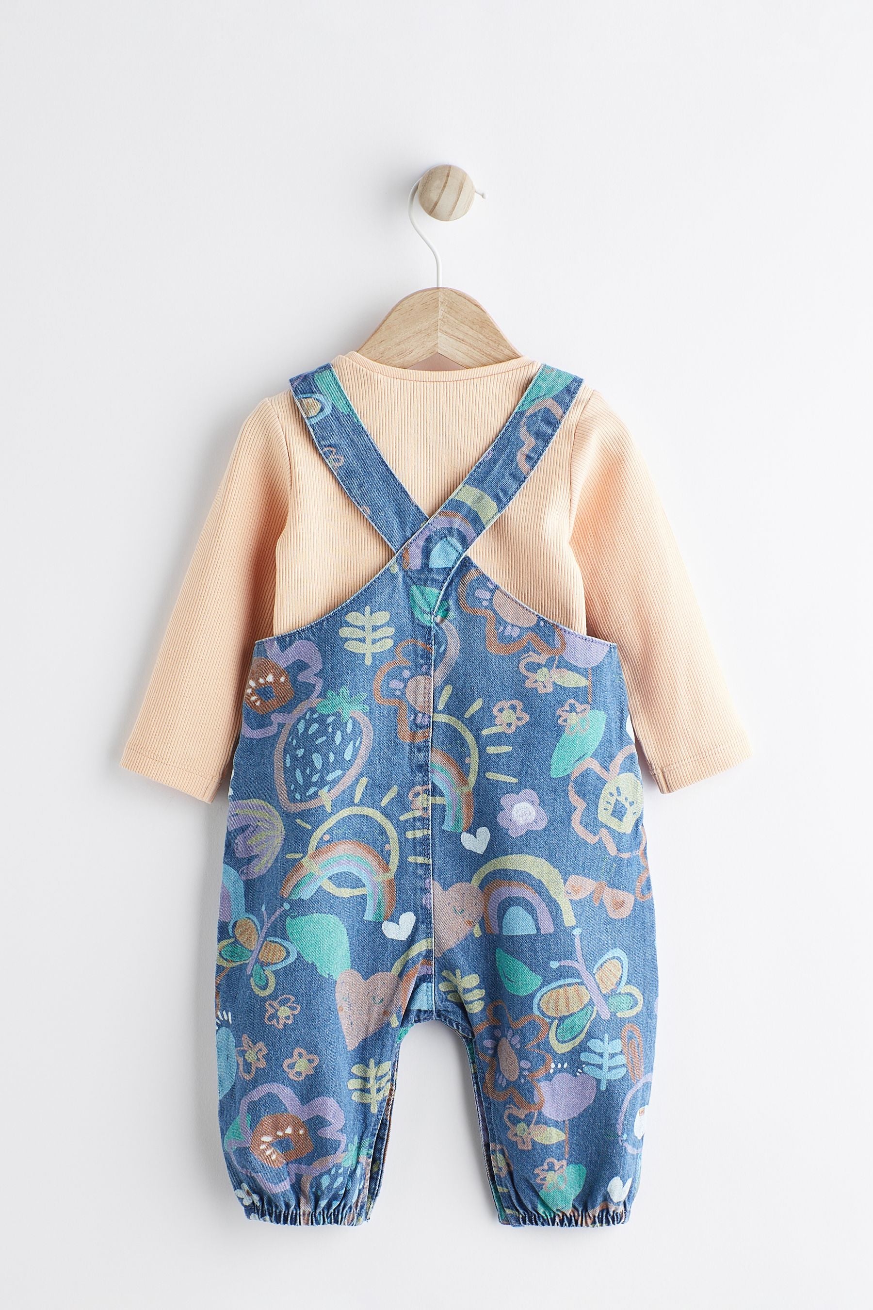 Denim Printed Baby Dungarees (0mths-2yrs)