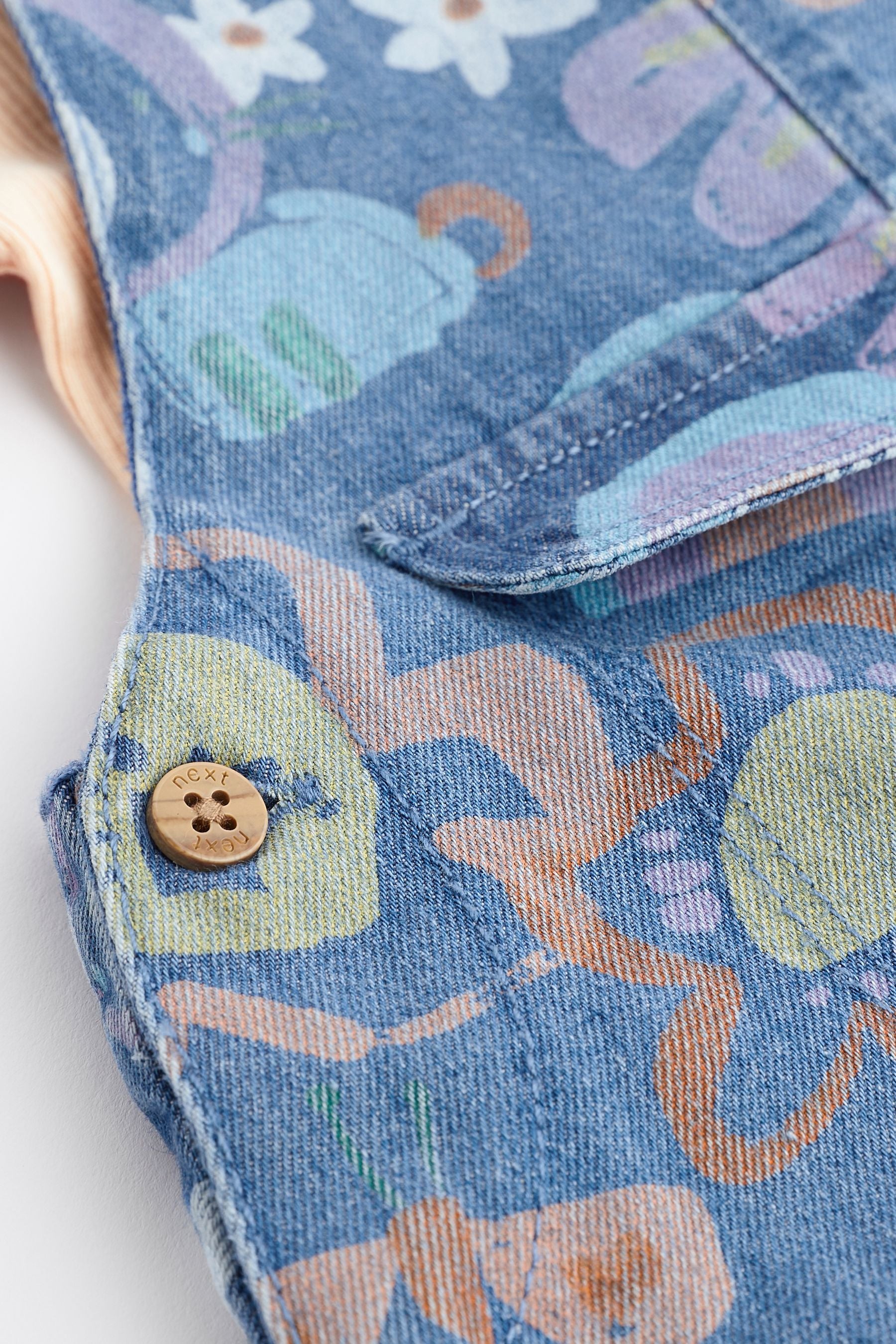 Denim Printed Baby Dungarees (0mths-2yrs)