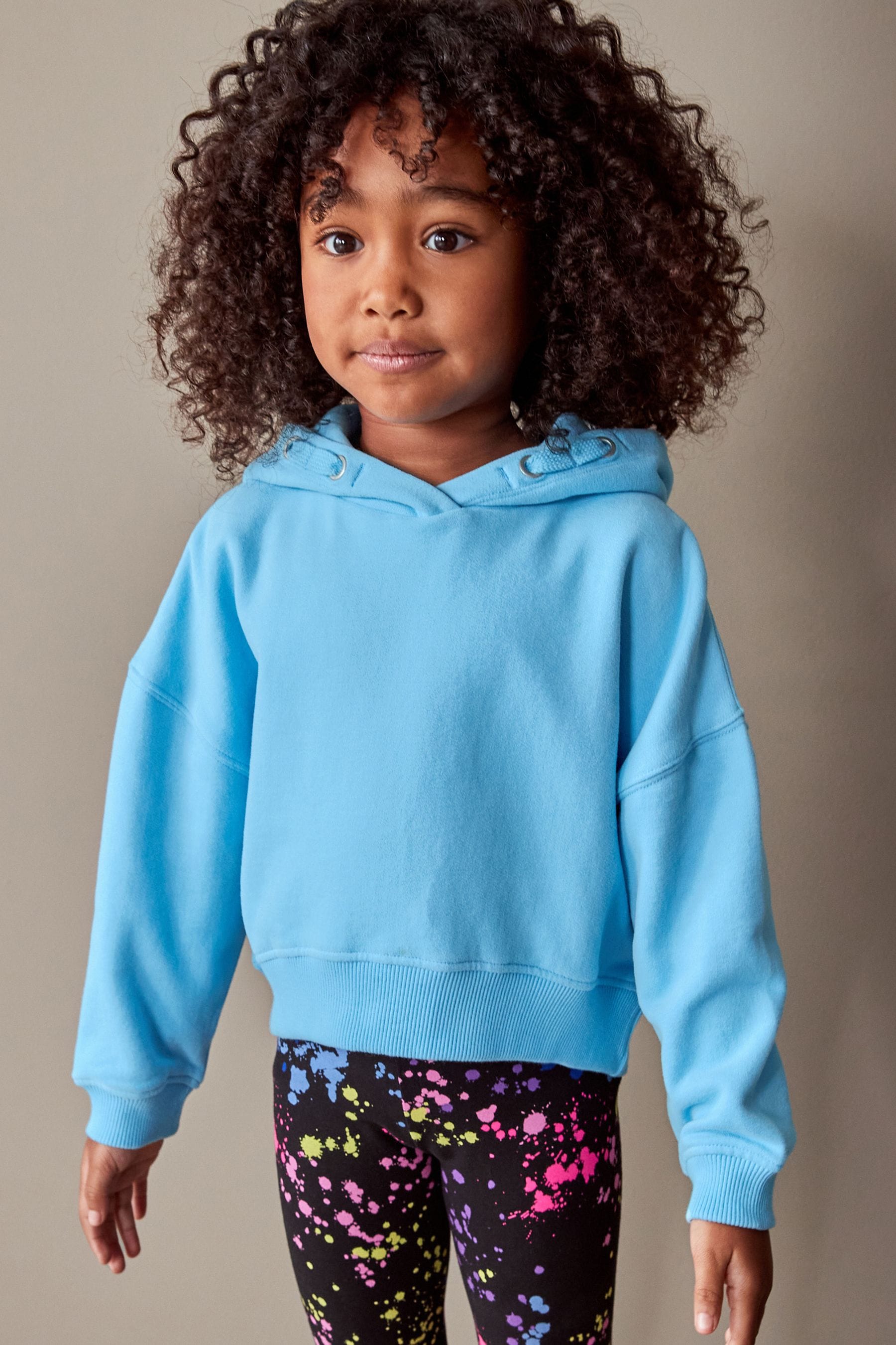 Blue Cropped Hoodie (3-16yrs)