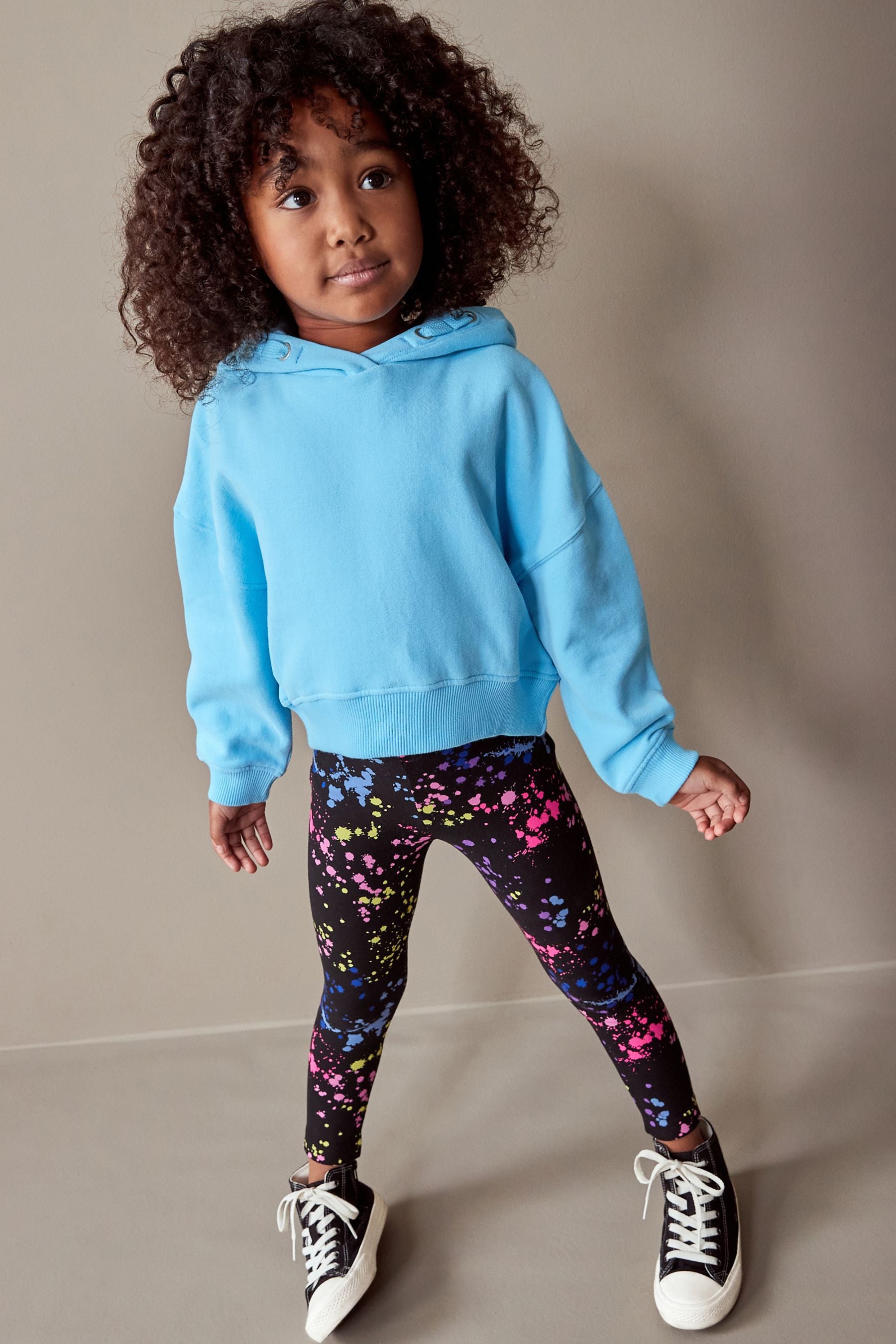 Blue Cropped Hoodie (3-16yrs)