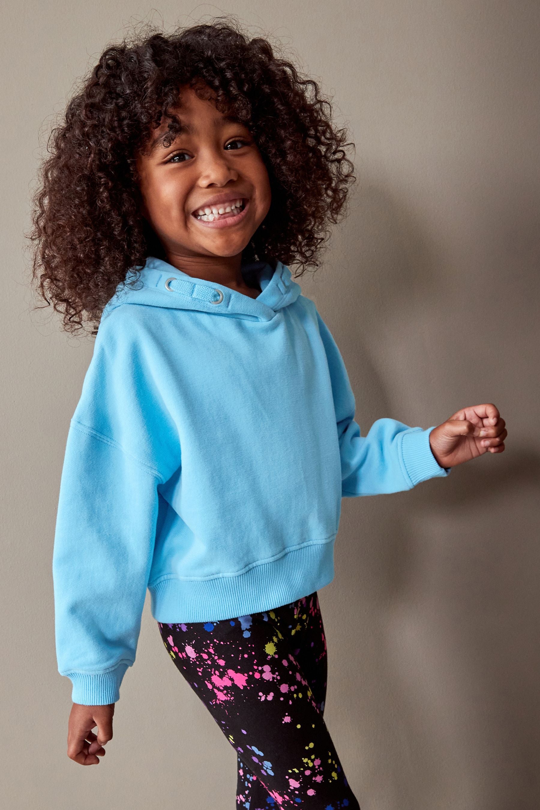 Blue Cropped Hoodie (3-16yrs)