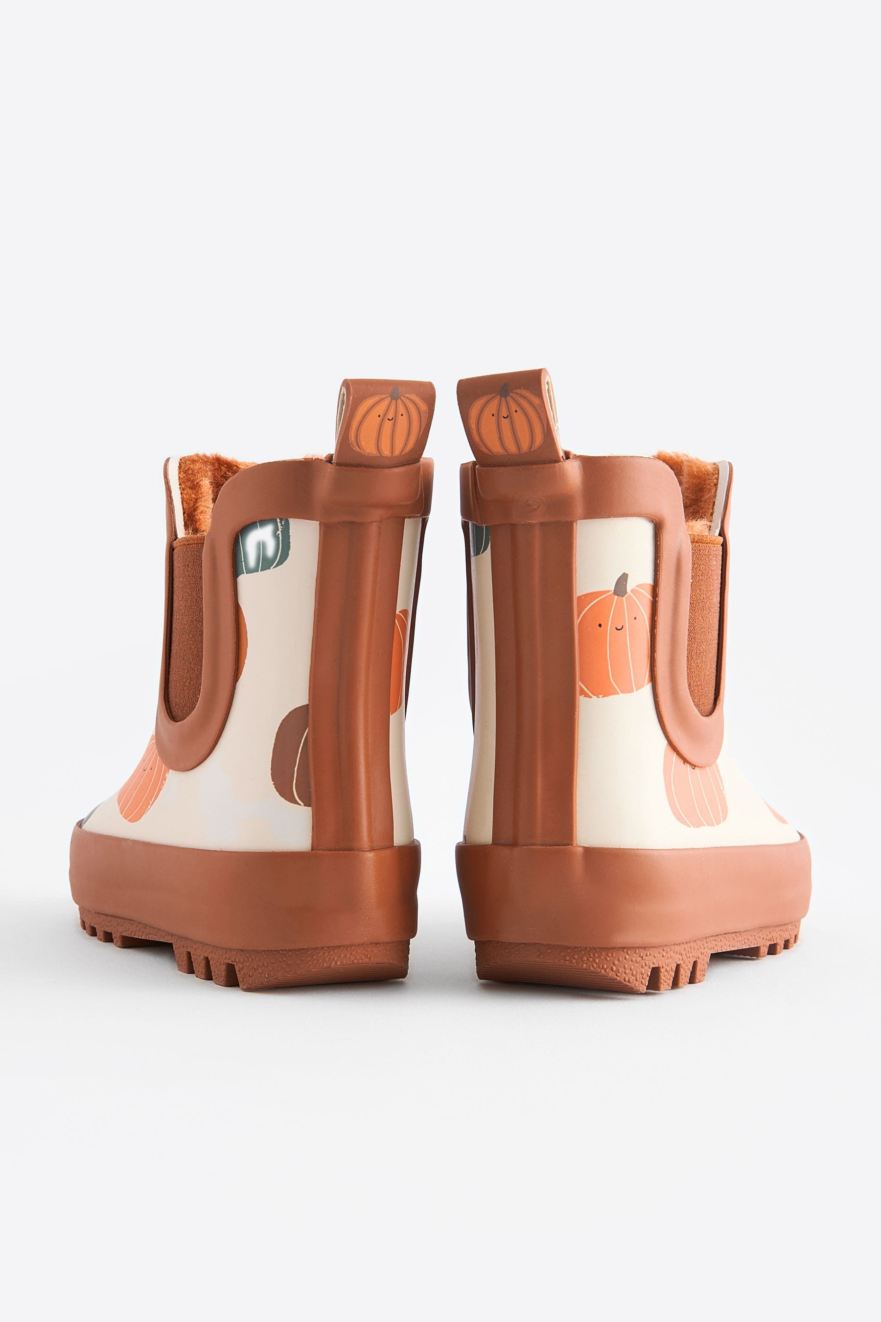 Neutral Pumpkin Warm Lined Ankle Wellies