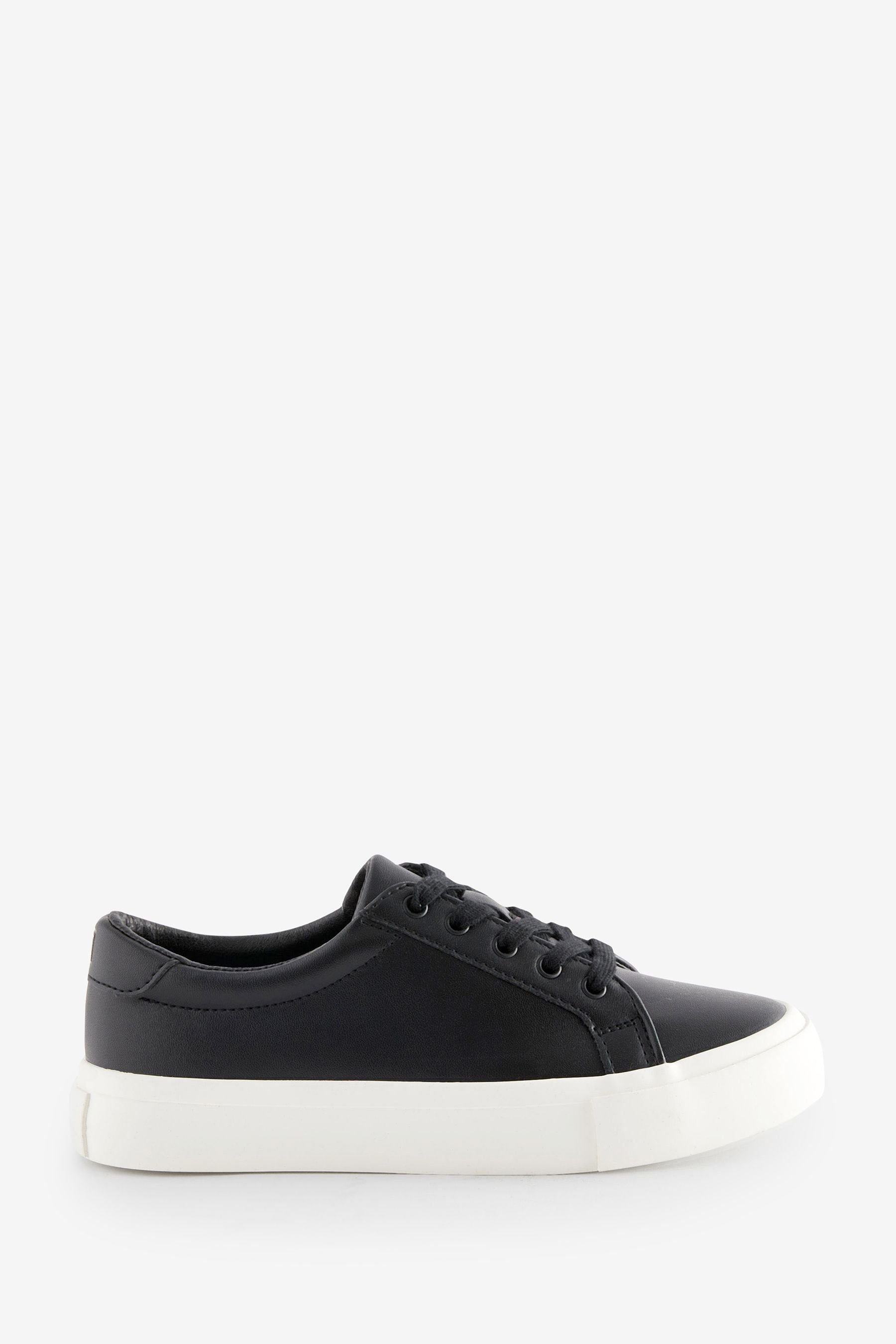 Black Lace Up Smart Trainers