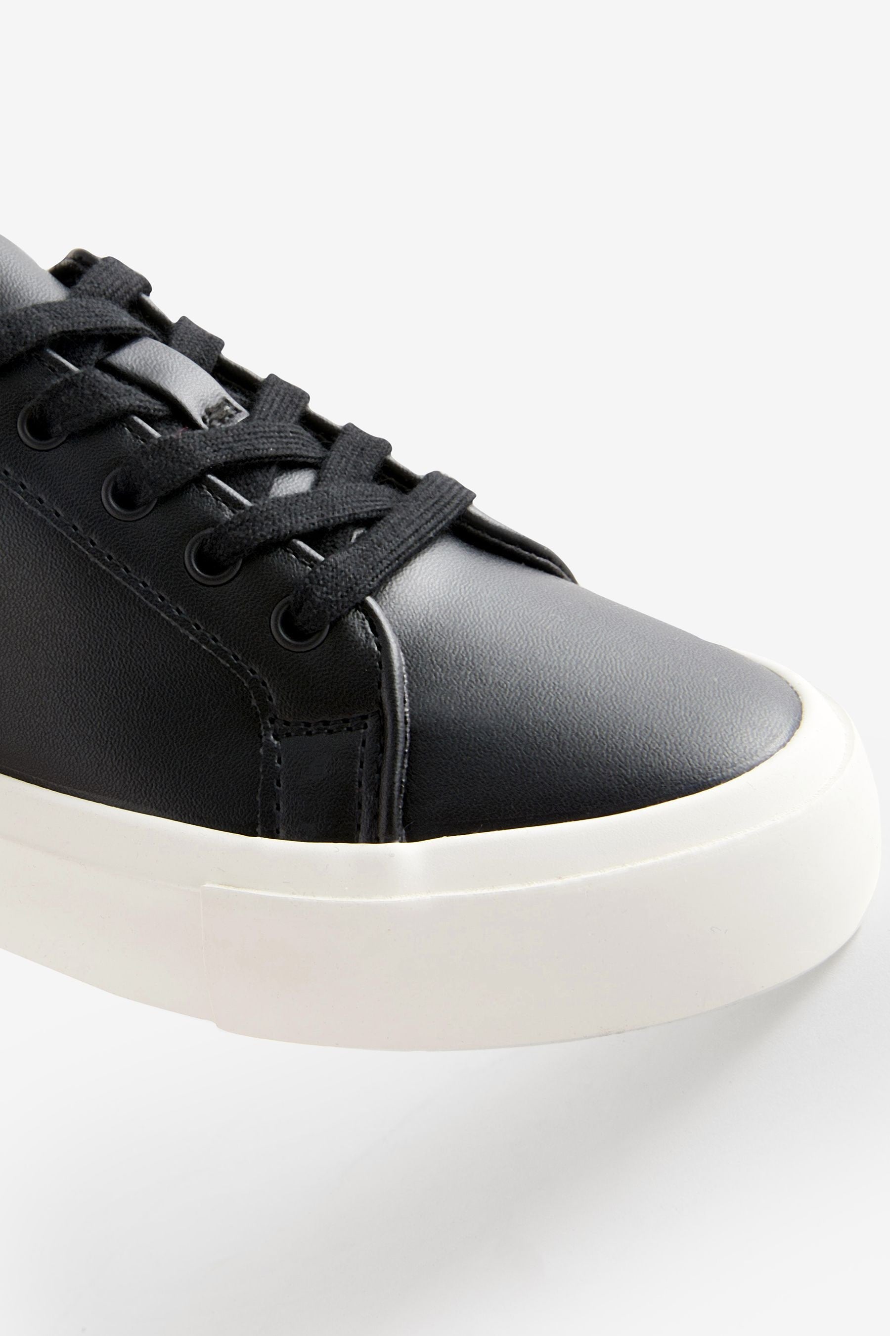 Black Lace Up Smart Trainers