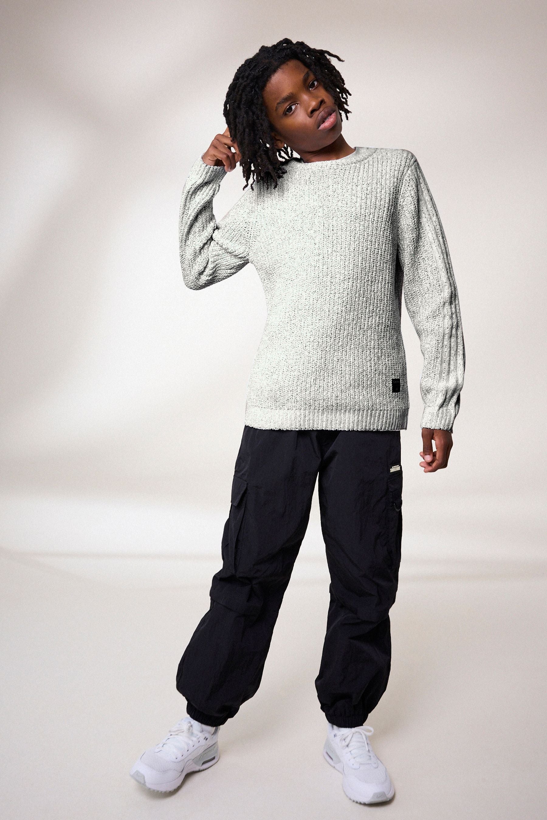 Ecru Utility Crew Neck Jumper (3-16yrs)