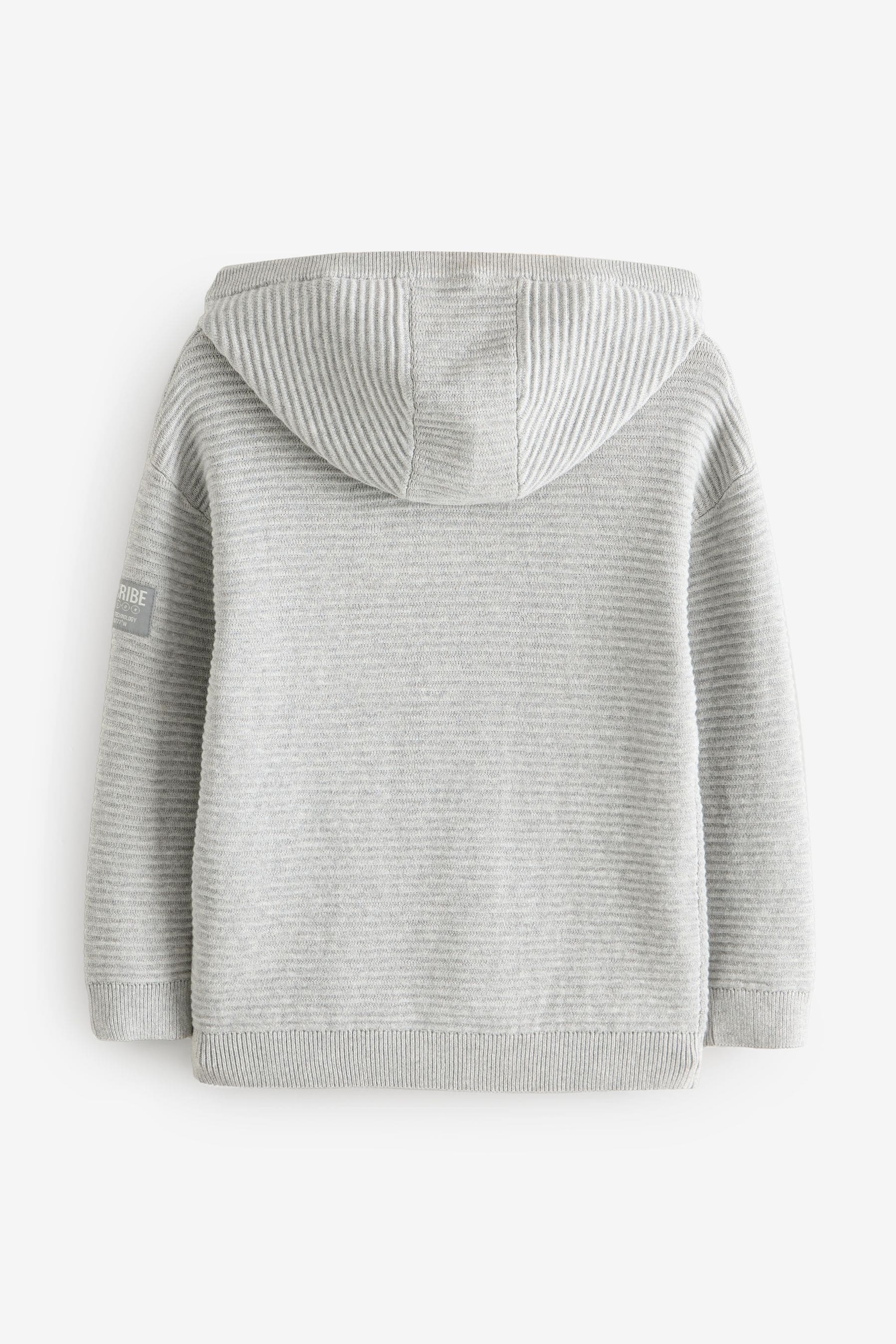 Grey 100% Cotton Utility Knitted Hoodie (3-16yrs)