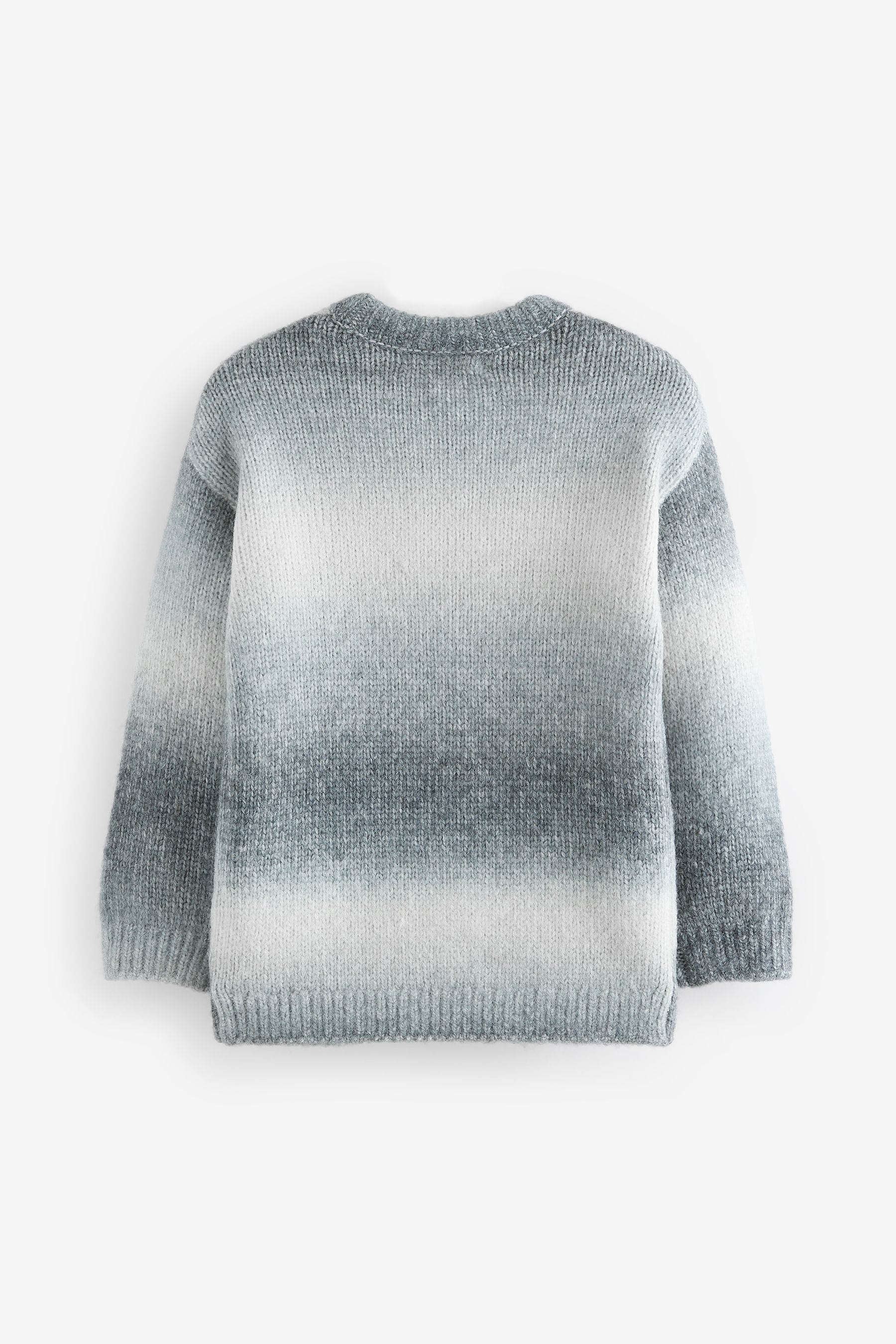 Grey Ombre Crew Neck Jumper (3-16yrs)